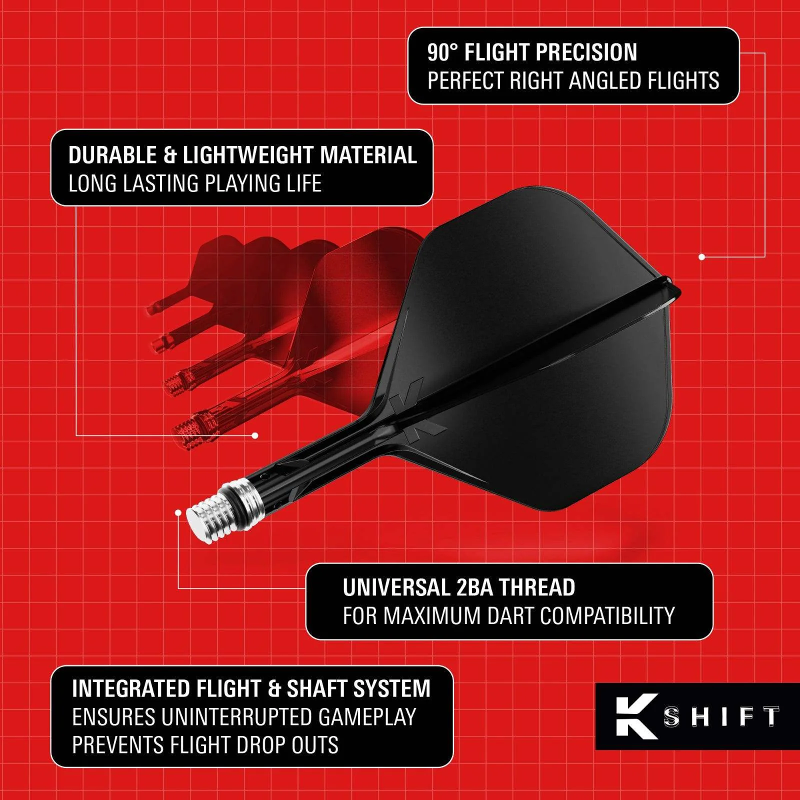Target KShift NO.2 Dart Flight and Shaft System - 26mm - Image 5