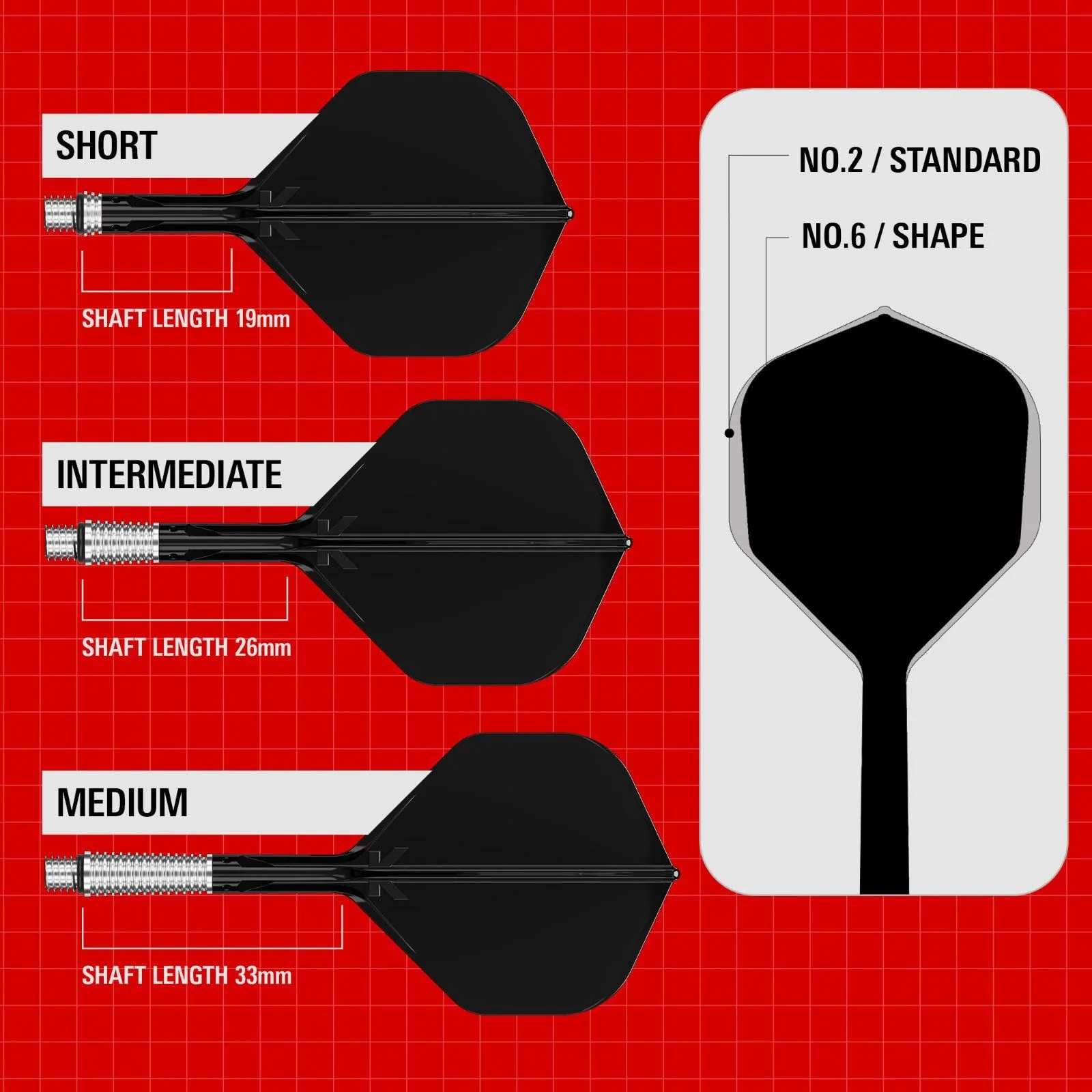 Target KShift NO.2 Dart Flight and Shaft System - 26mm - Image 6