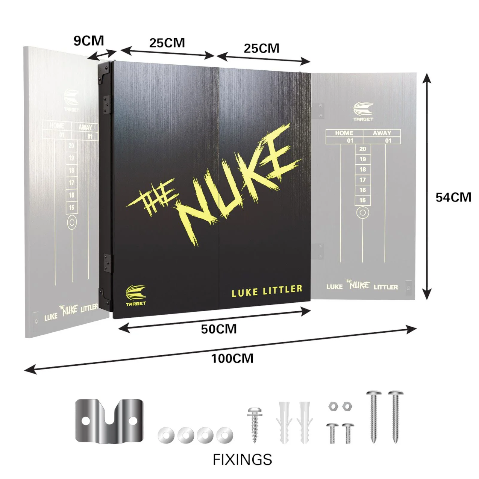 Target Darts Luke Littler 'The Nuke' Dartboard Cabinet Set - Image 5