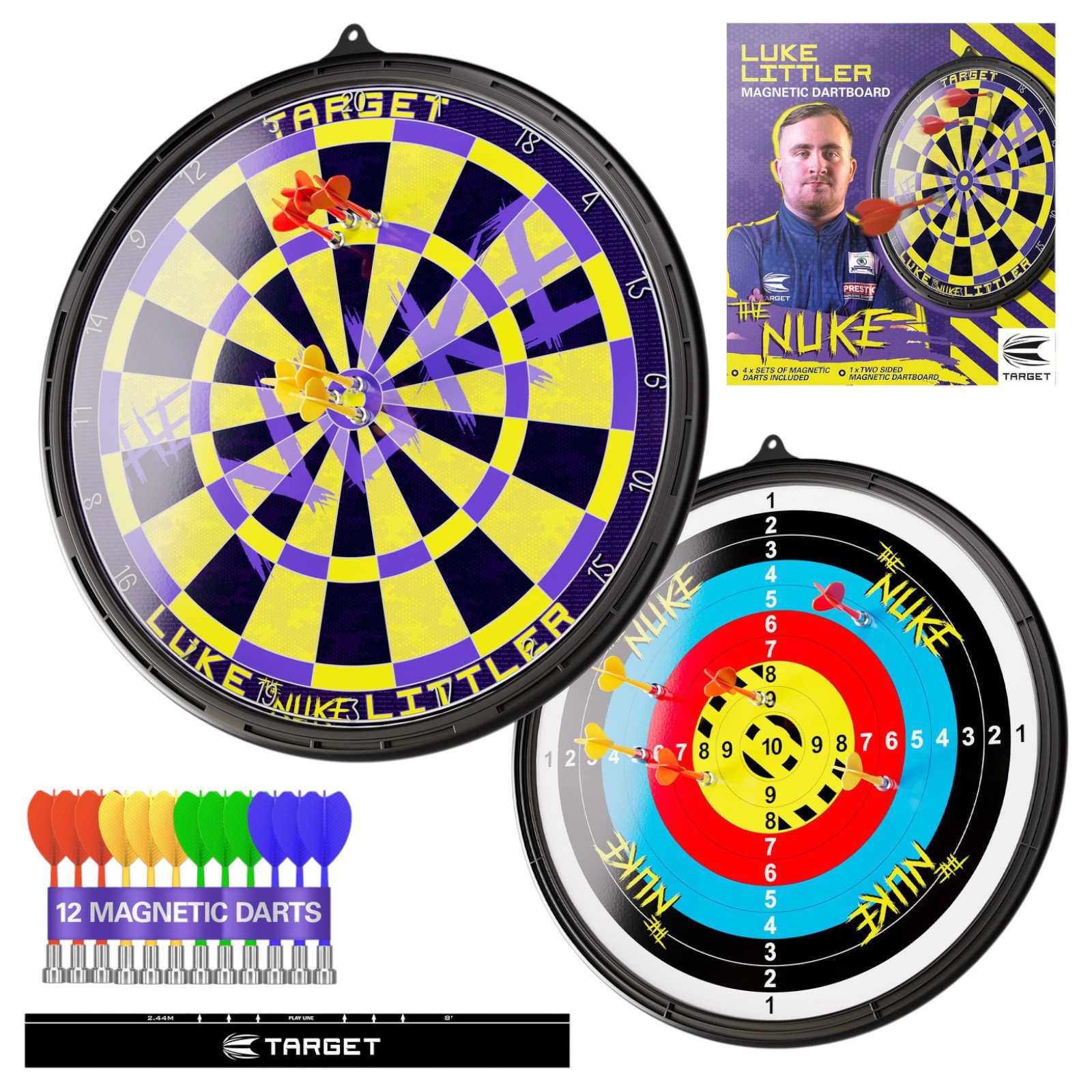 Target Luke Littler Kids Double-Sided Magnetic Dartboard - Image 2