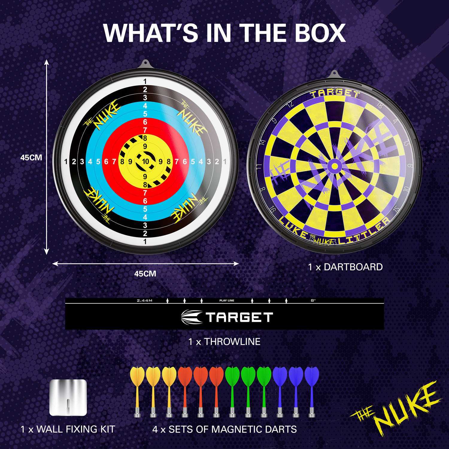 Target Luke Littler Kids Double-Sided Magnetic Dartboard - Image 5