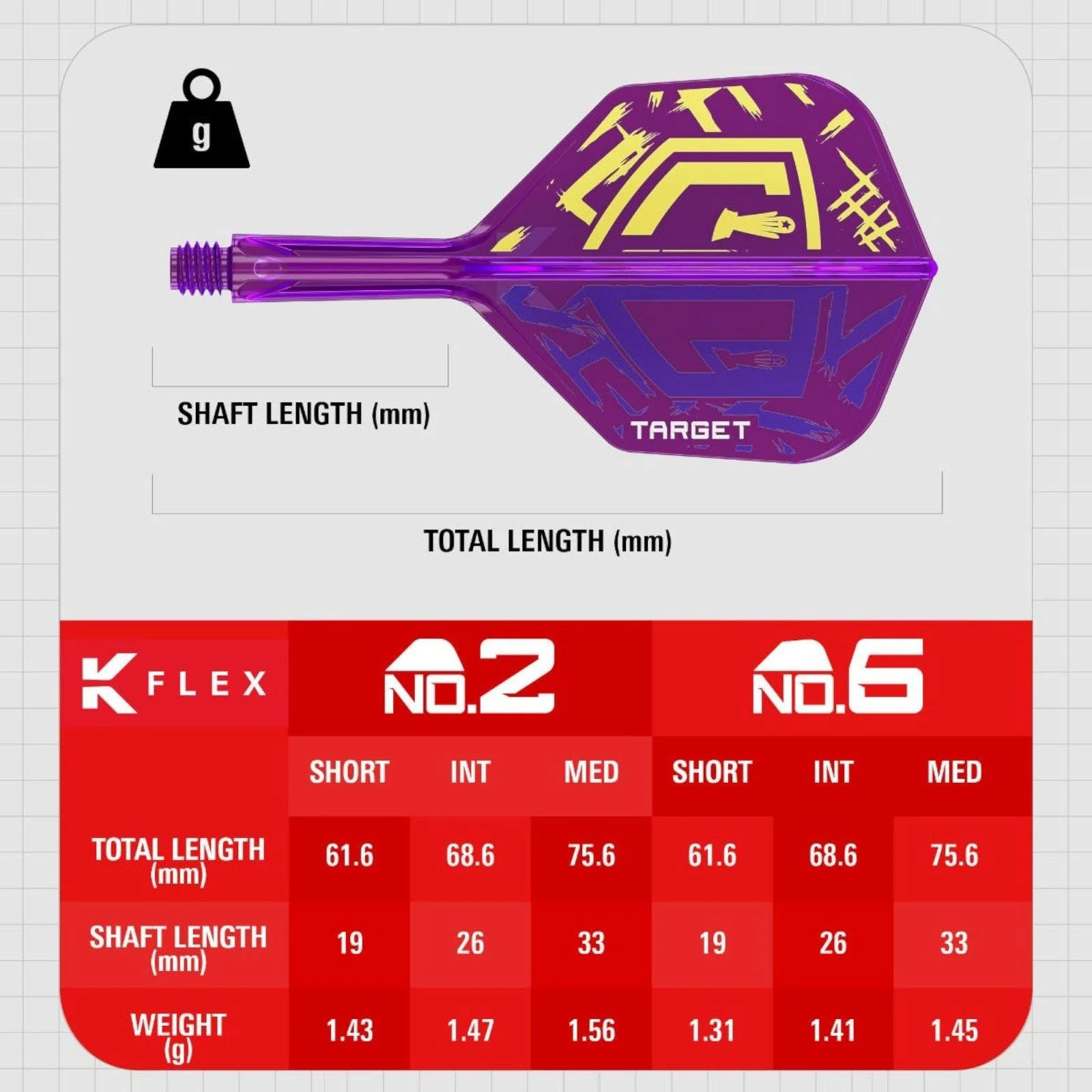 Target Darts Luke Littler The Nuke World K-Flex Flights 26mm - Image 2