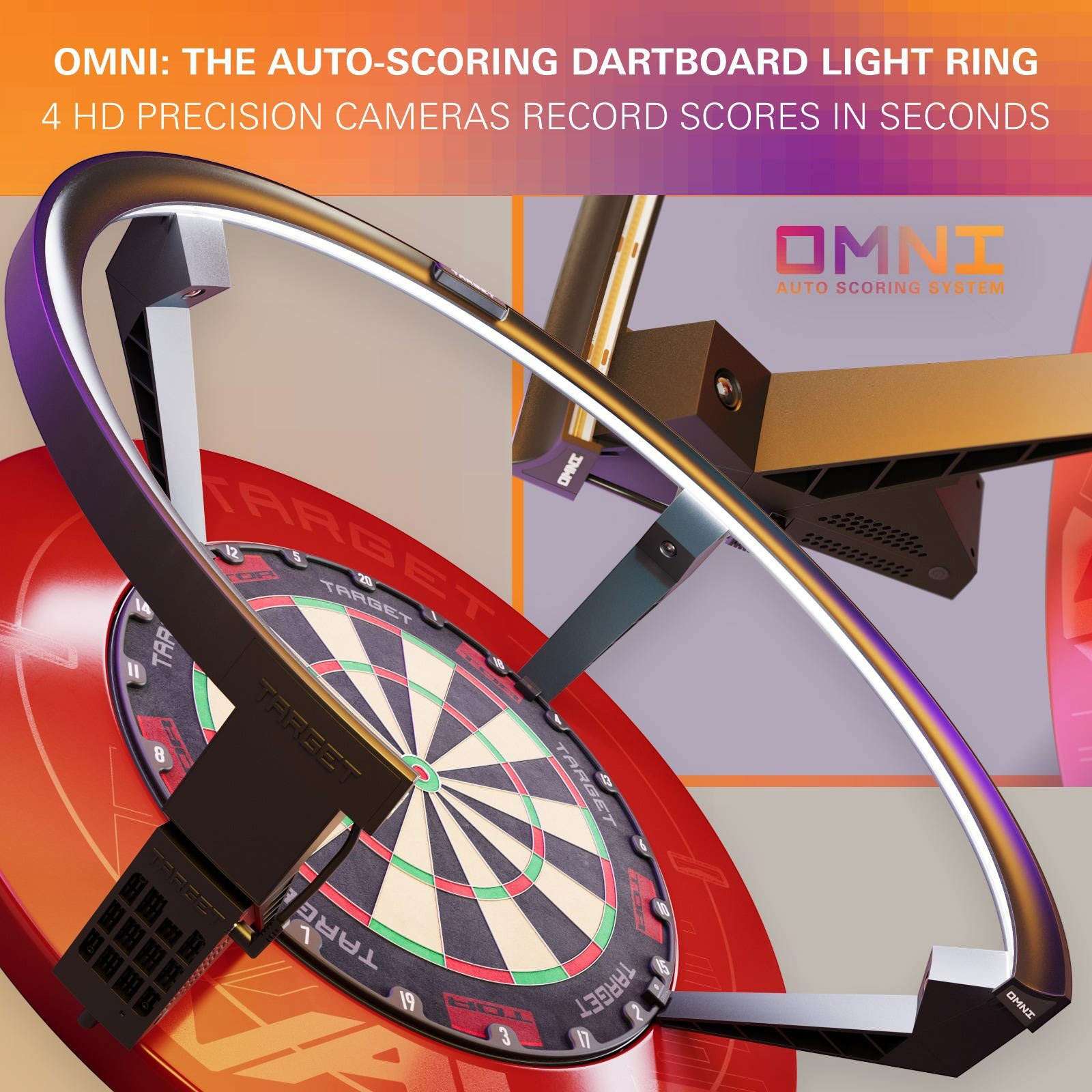 Target Darts Omni Auto Scoring System Dartboard Light Ring - Image 2