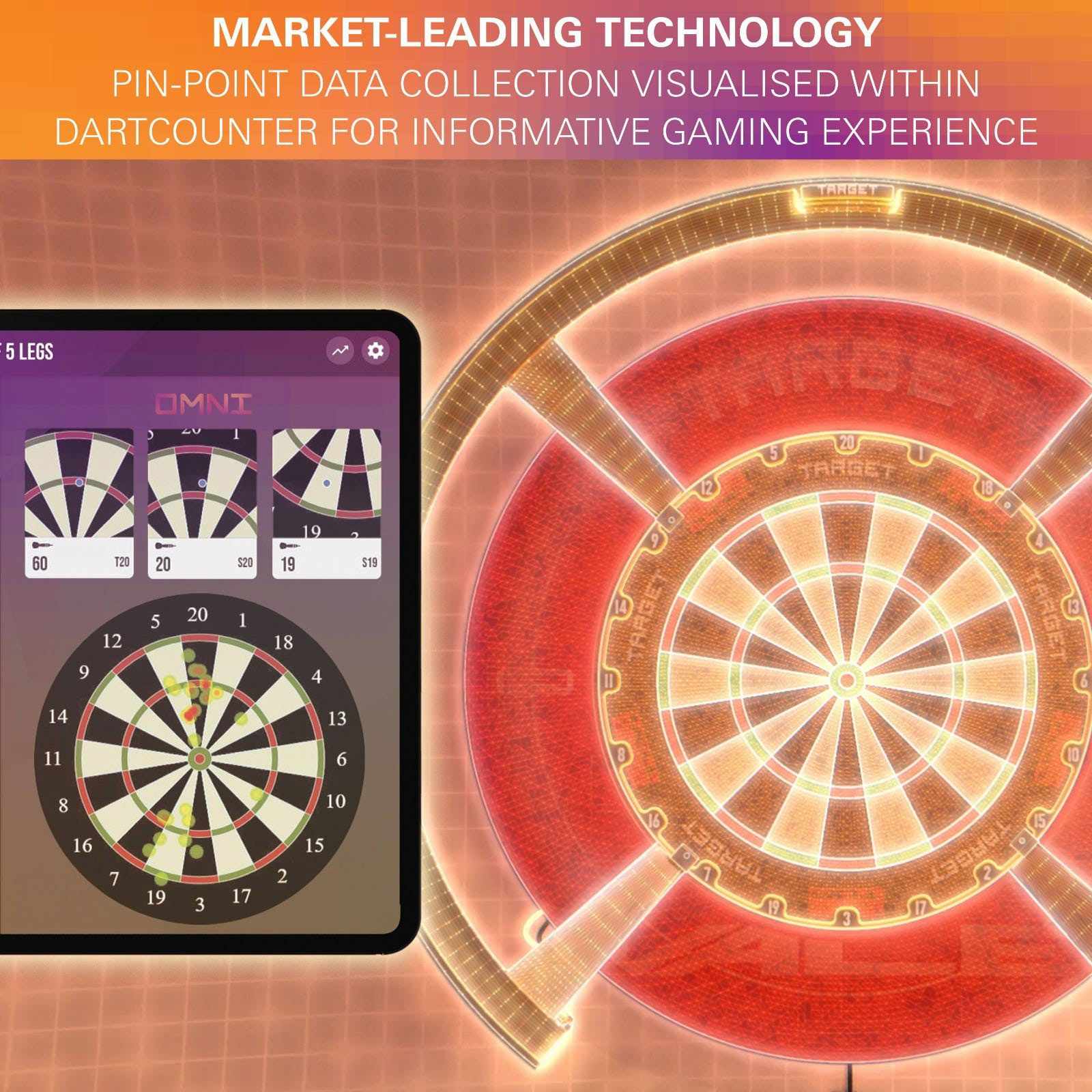 Target Darts Omni Auto Scoring System Dartboard Light Ring - Image 5
