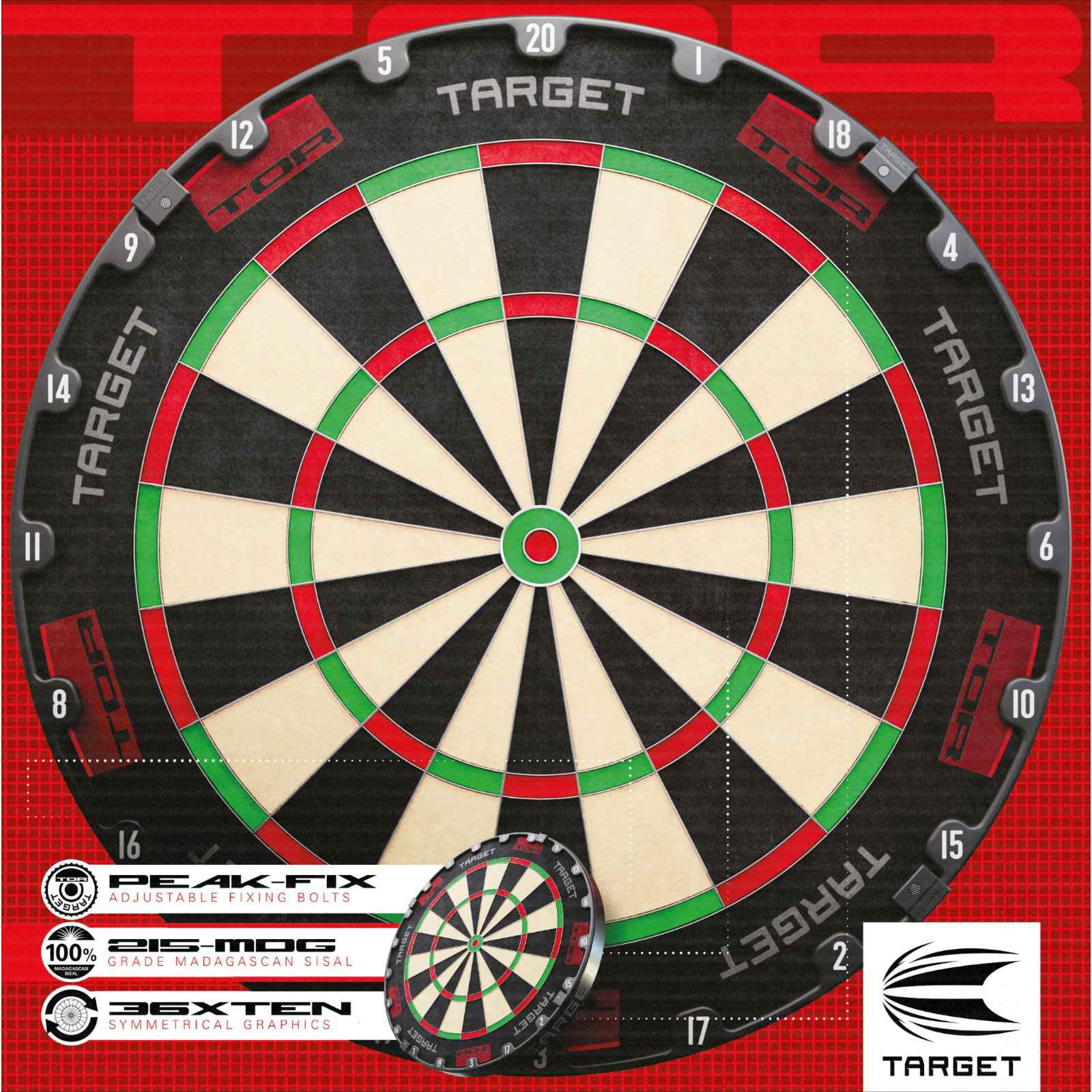 Target Darts WDF Approved TOR Dartboard - Image 8