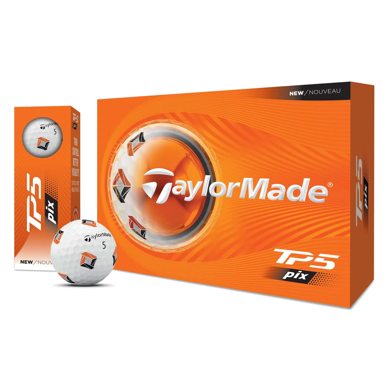 Taylormade TP5 Pix 3.0 2026 White Golf Balls