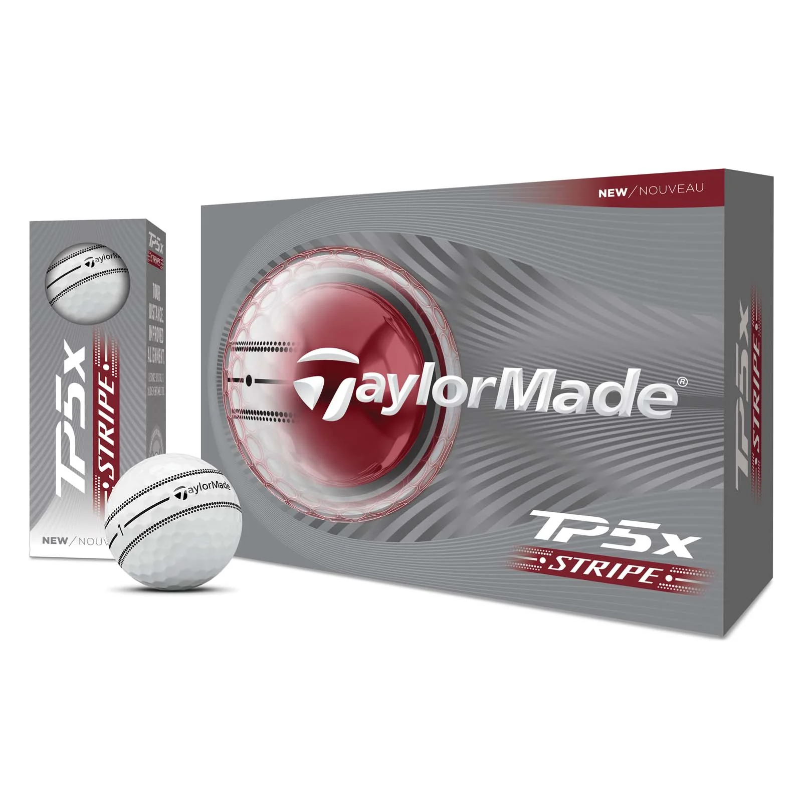 Taylormade TP5X Stripe 2026 White Golf Balls