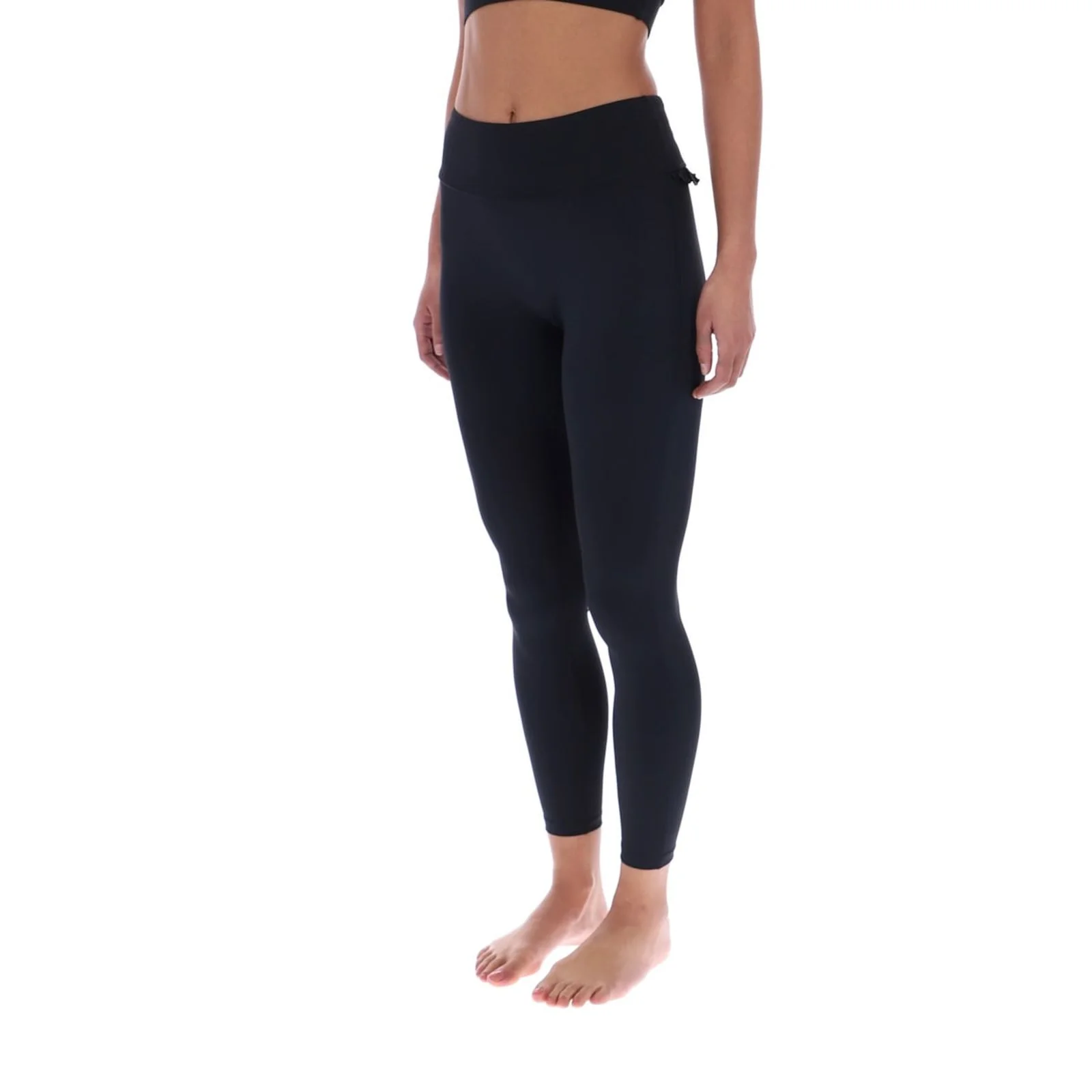 Ted Baker Sport Womens AGNES Comfort Ruffle Yoga Leggings Black - Image 3