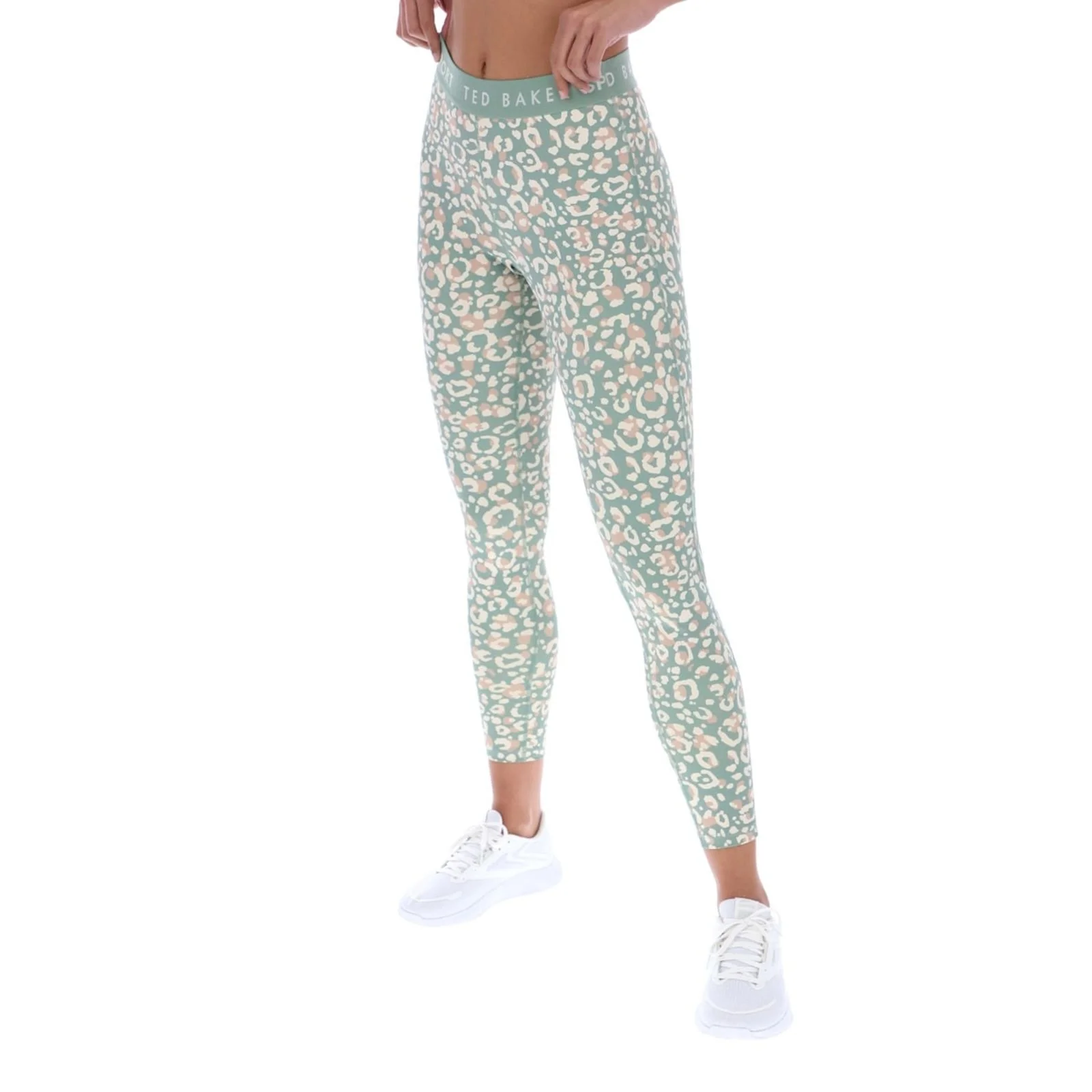 Ted Baker Sport Womens APPLE Essentials Printed Leggings Light Green - Image 3