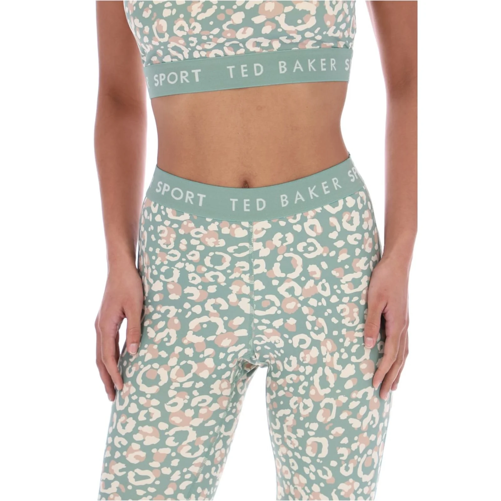 Ted Baker Sport Womens APPLE Essentials Printed Leggings Light Green - Image 4