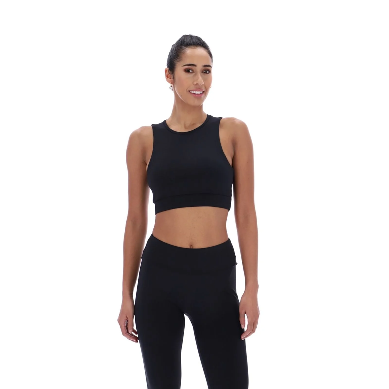Ted Baker Sport Womens ARIA Ruffle Yoga Bra Black