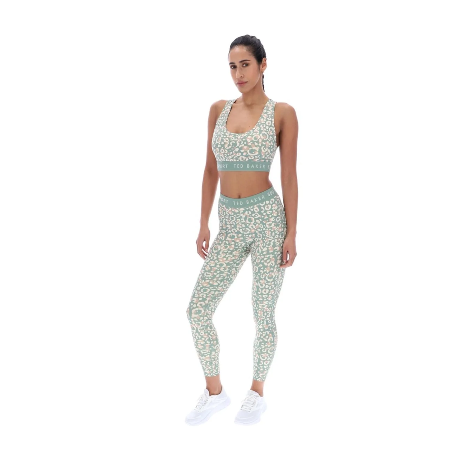 Ted Baker Sport Womens PANSY Essentials Printed Bra Light Green - Image 3