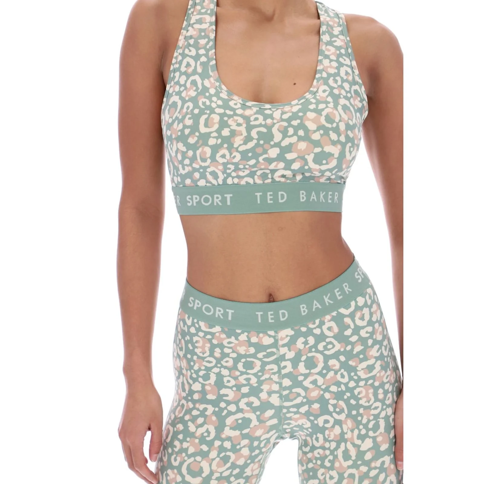 Ted Baker Sport Womens PANSY Essentials Printed Bra Light Green - Image 5