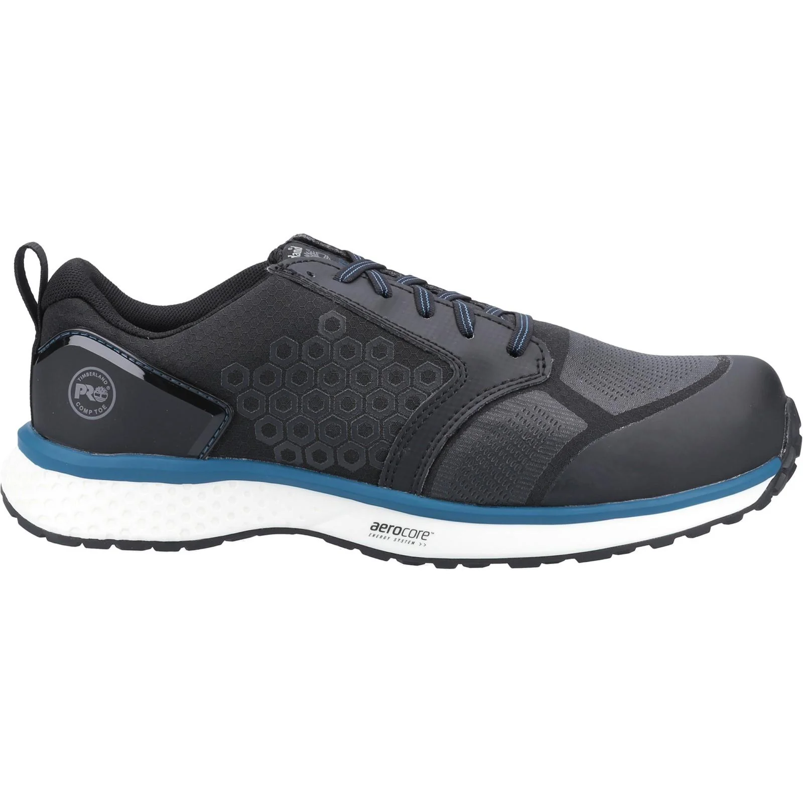 Timberland Pro Mens Reaxion Composite Safety Trainer Black/Blue