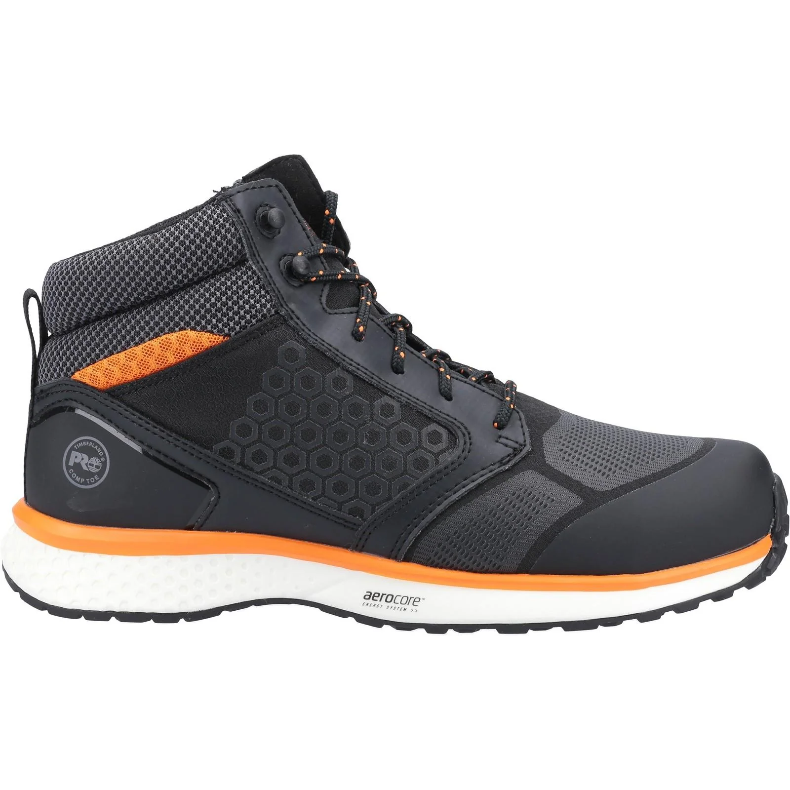 Timberland Pro Mens Reaxion Mid Composite Safety Boot Black/Orange