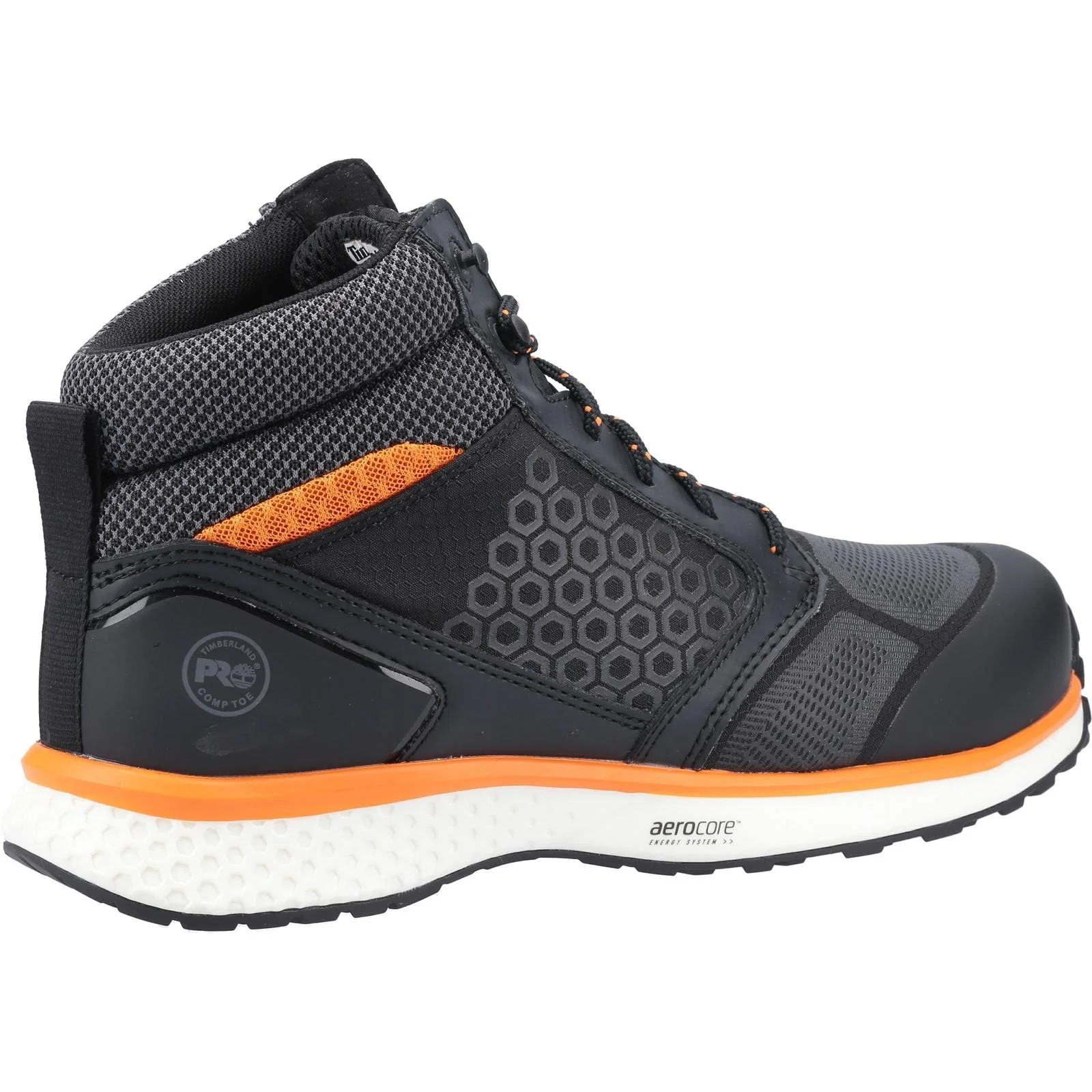Timberland Pro Mens Reaxion Mid Composite Safety Boot Black/Orange - Image 3