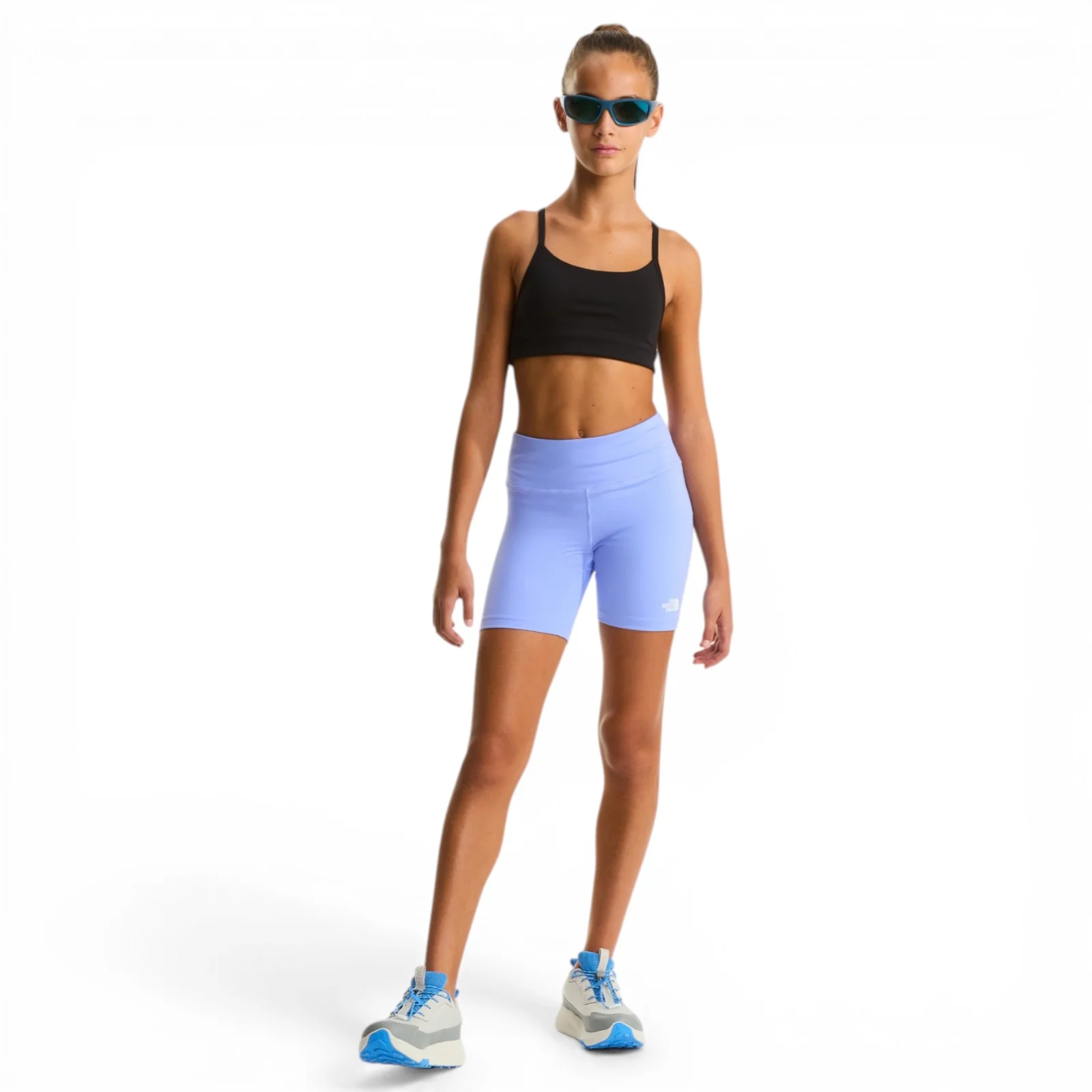 TNF Girls FLEX Tight Short 5IN Purple - Image 4