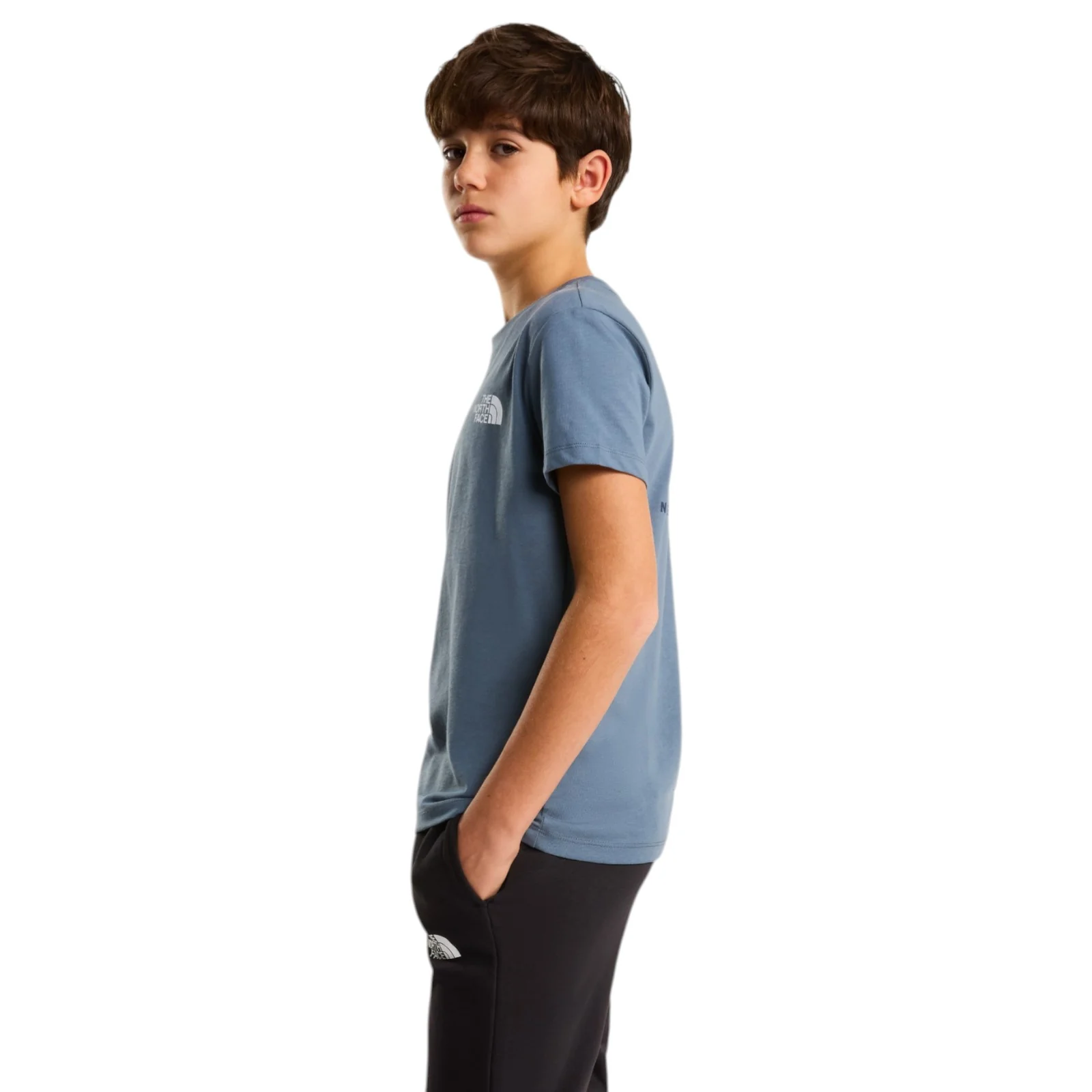 TNF TEEN Boy BOX NSE REGULAR SS Tee Grey - Image 3