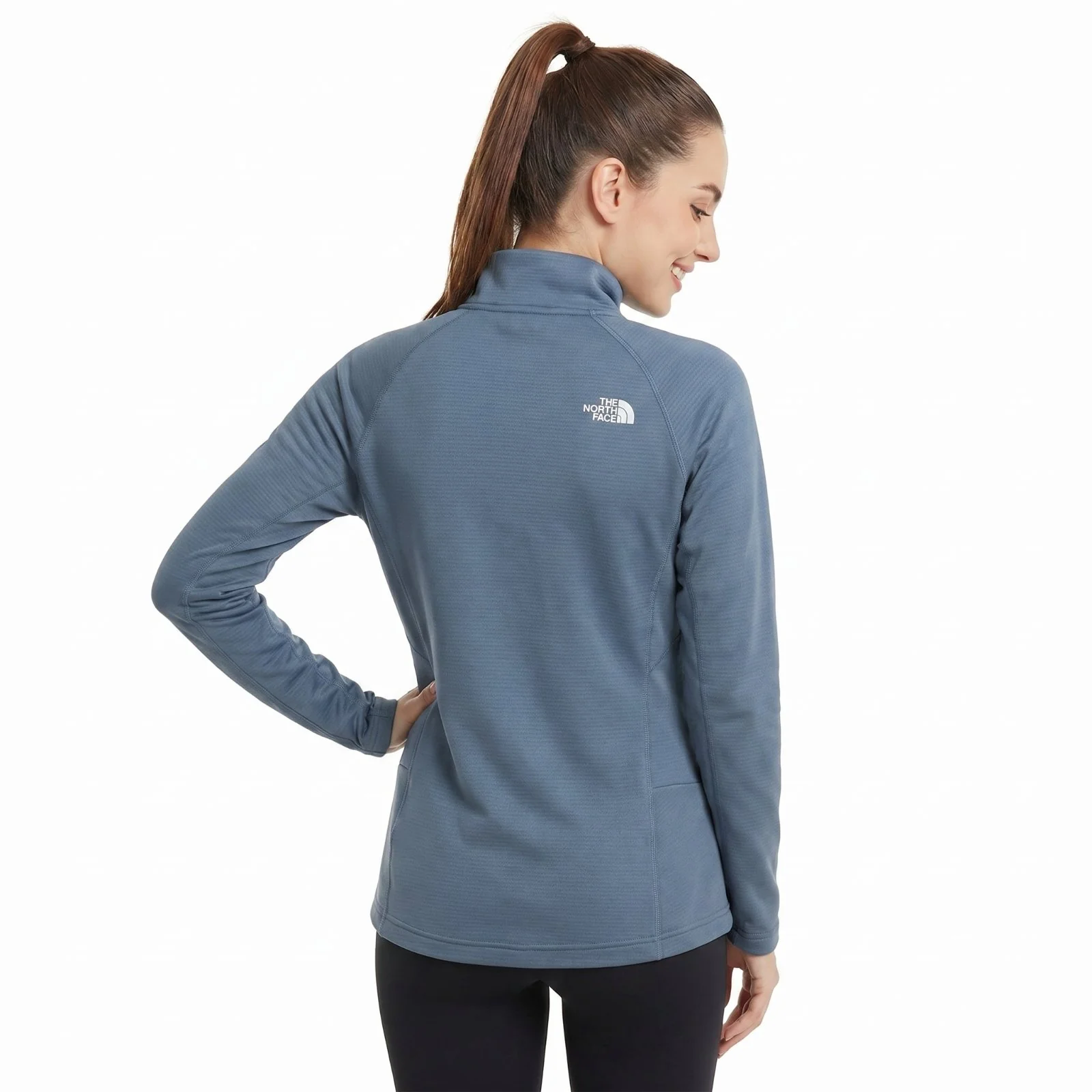 TNF Womens MUTTSEE Fleece Jacket Grey - Image 2