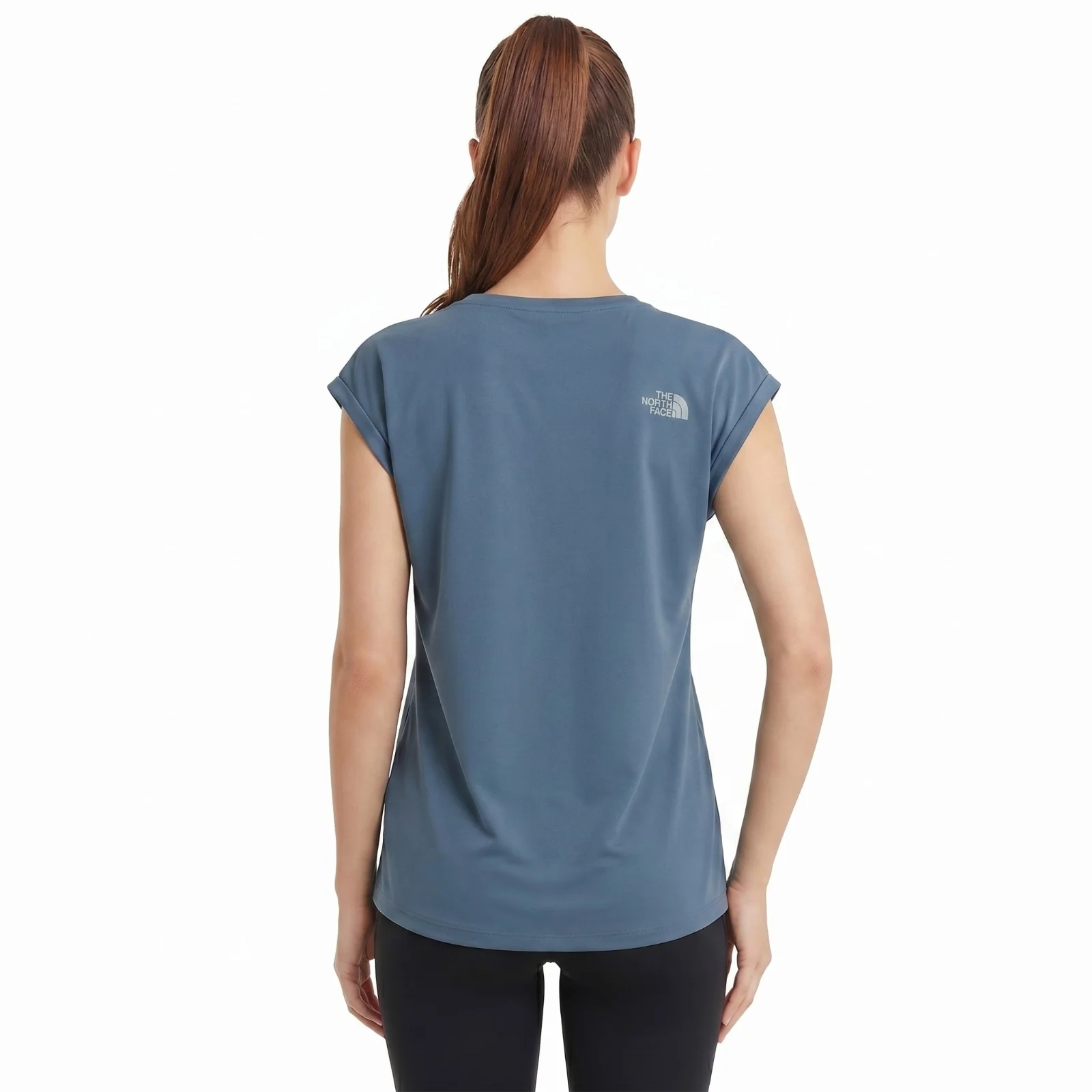 TNF Womens ODLES Tech Tee Grey - Image 2