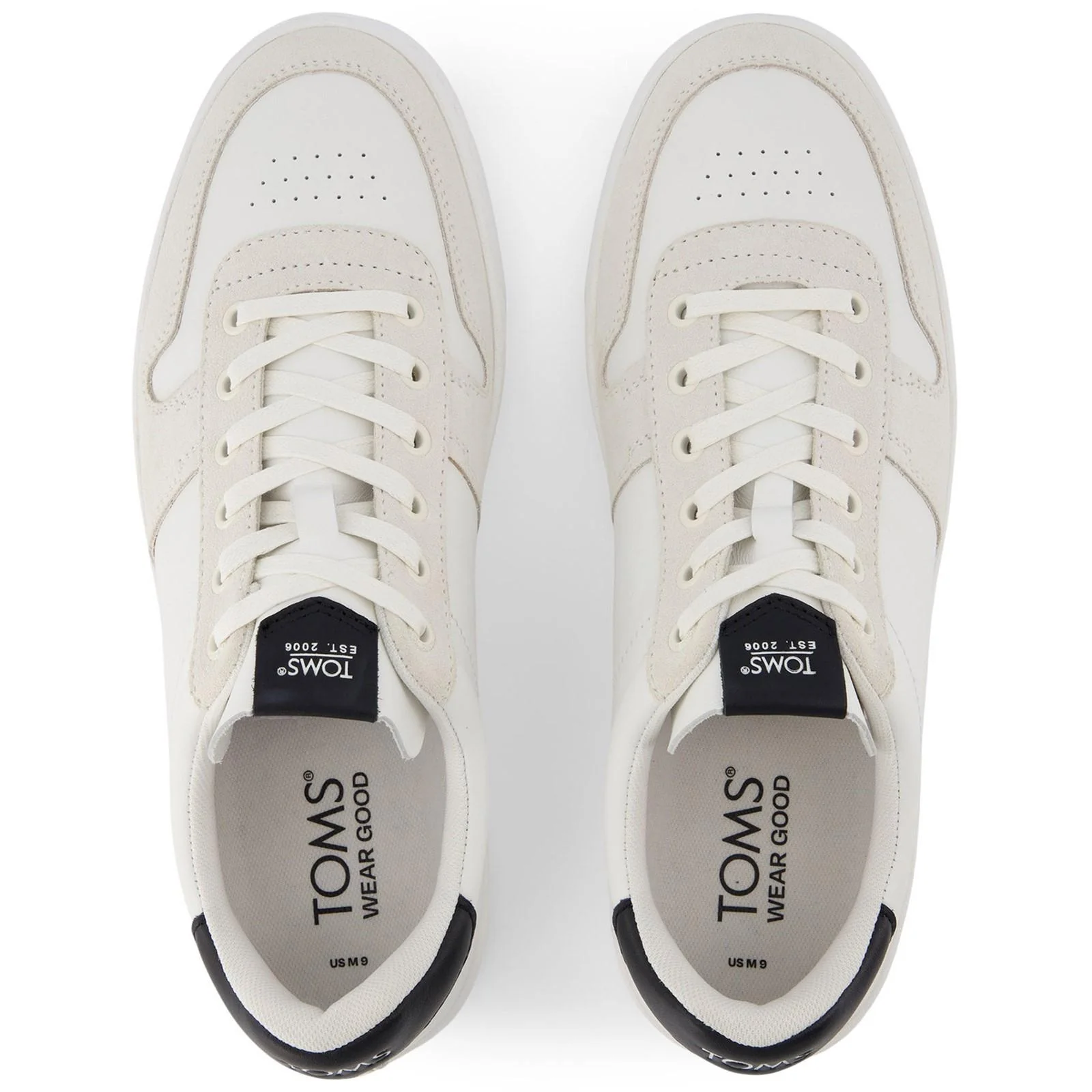 TOMS Mens TRVL LITE Court Trainer White/Black - Image 4