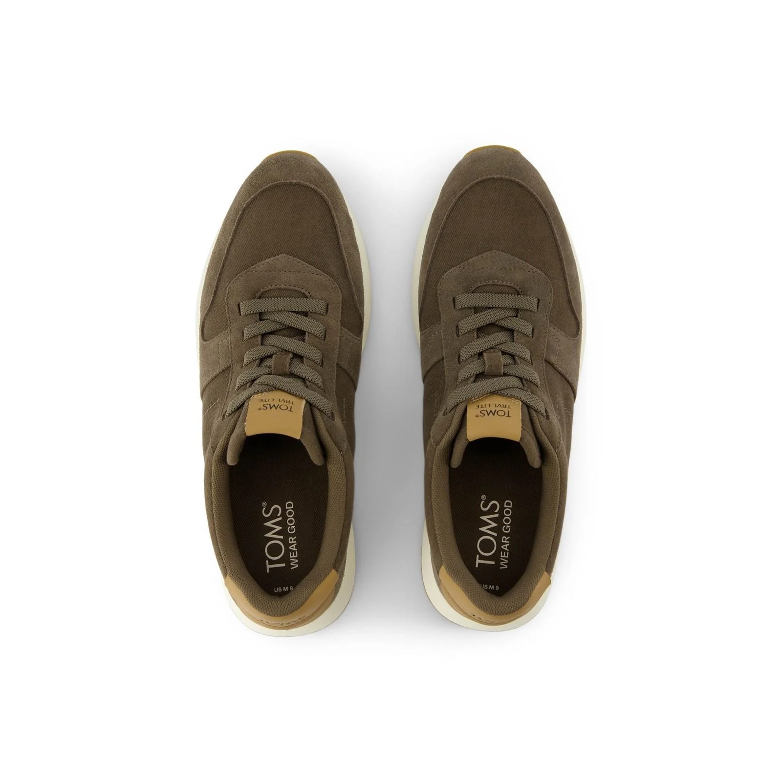 TOMS Mens TRVL LITE Retro Trainer Olive - Image 4