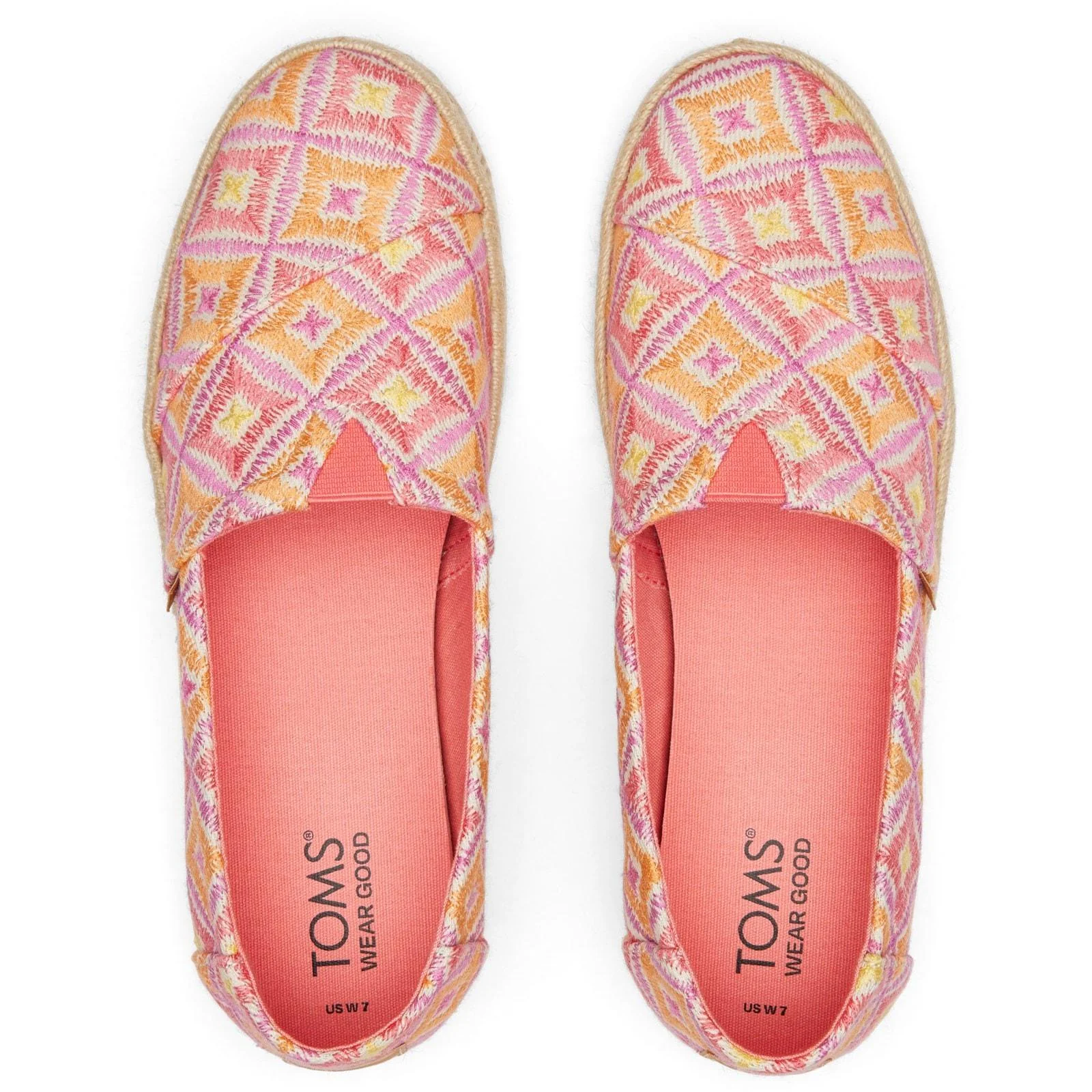 TOMS Womens Alpargata Rope 2.0 Shoe Shell Pink - Image 2