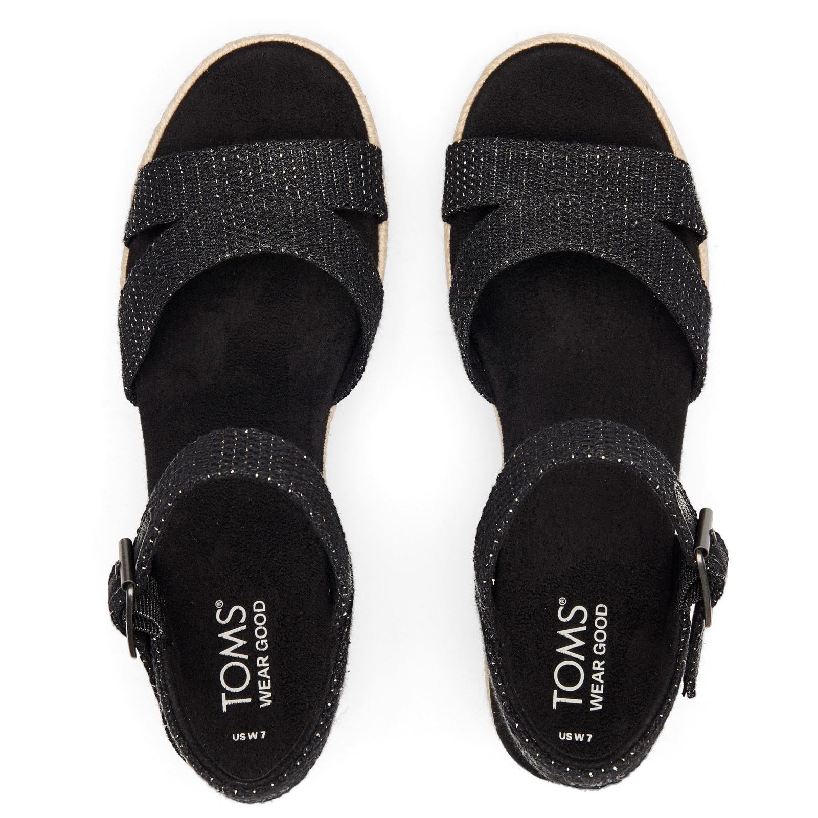TOMS Womens Audrey Espadrille Black - Image 3
