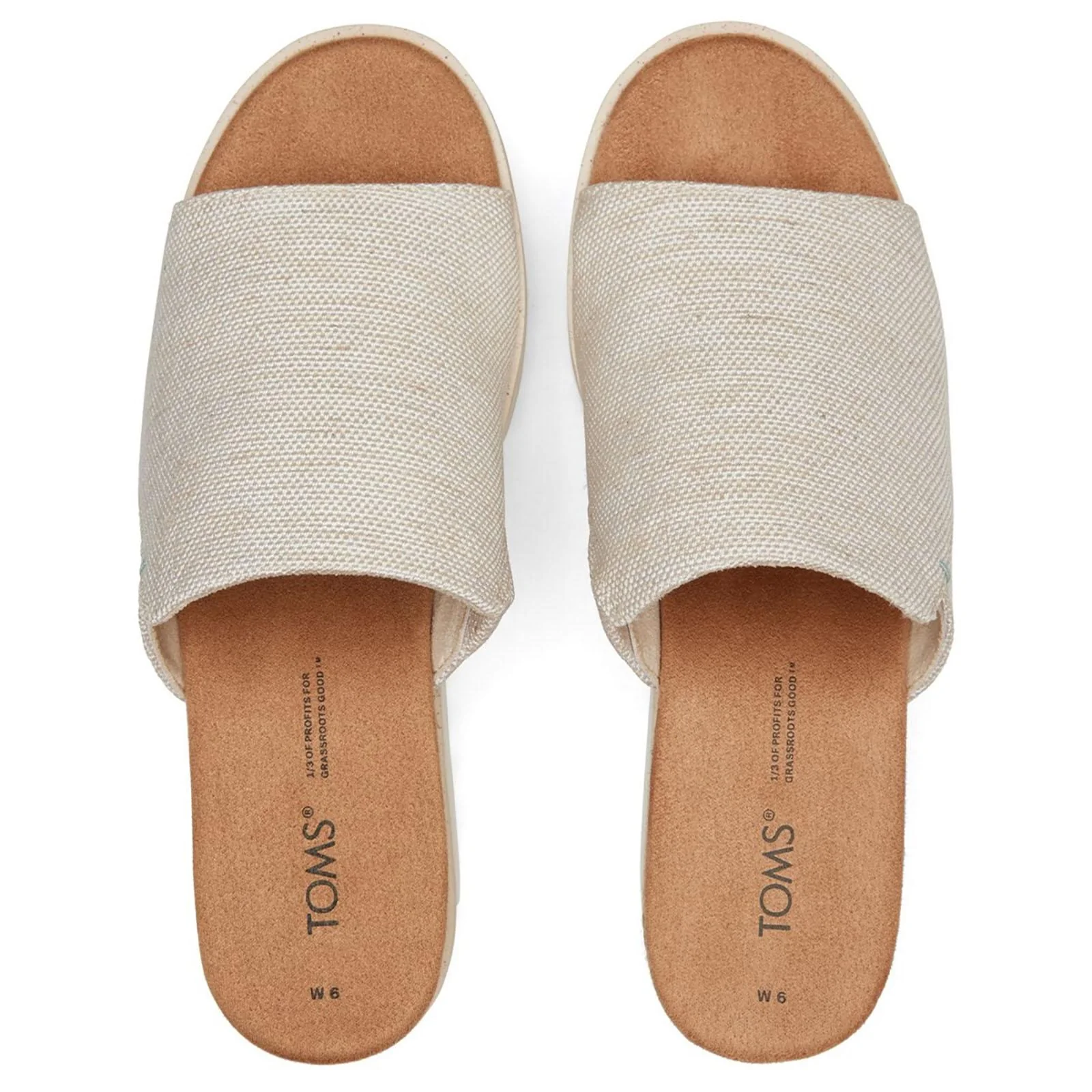 TOMS Womens Diana Mule Wedge Natural - Image 3