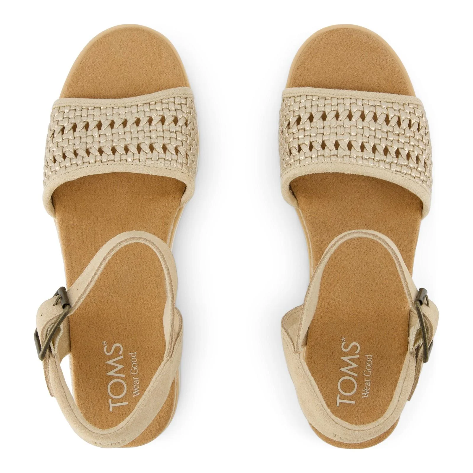 TOMS Womens Diana Wedge Champagne - Image 4