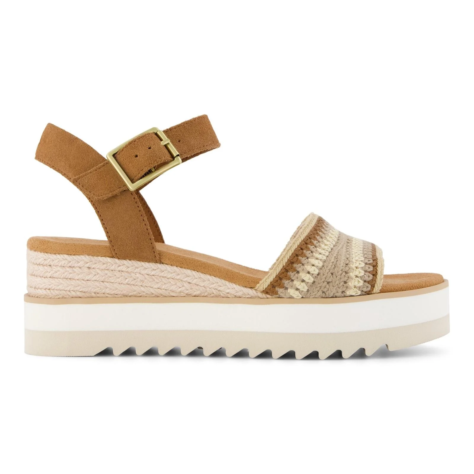 TOMS Womens Diana Wedge Dark Beige
