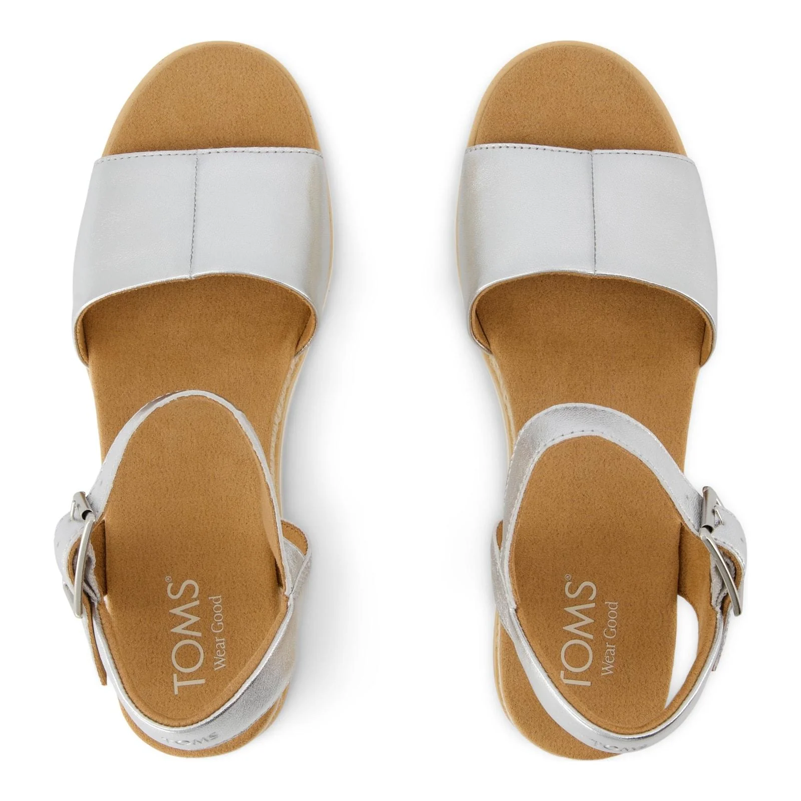 TOMS Womens Diana Wedge Silver - Image 3