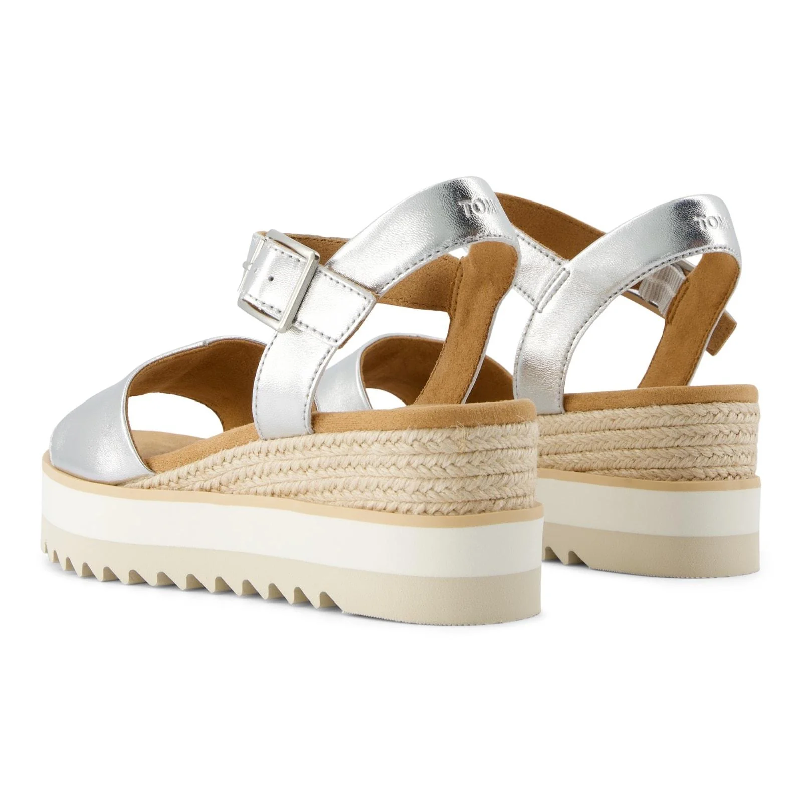 TOMS Womens Diana Wedge Silver - Image 4