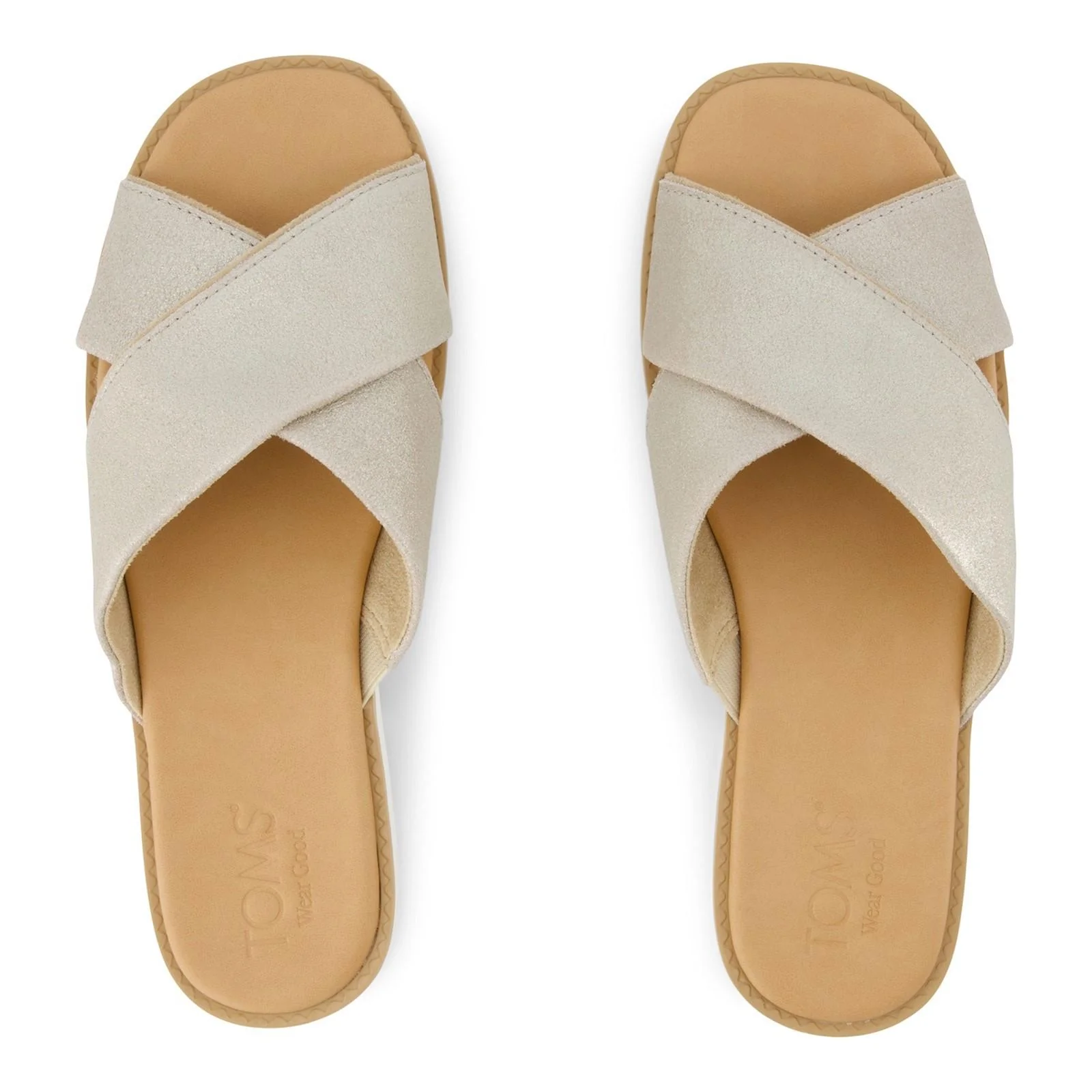 TOMS Womens Mae Crossover Sandal Champagne - Image 3