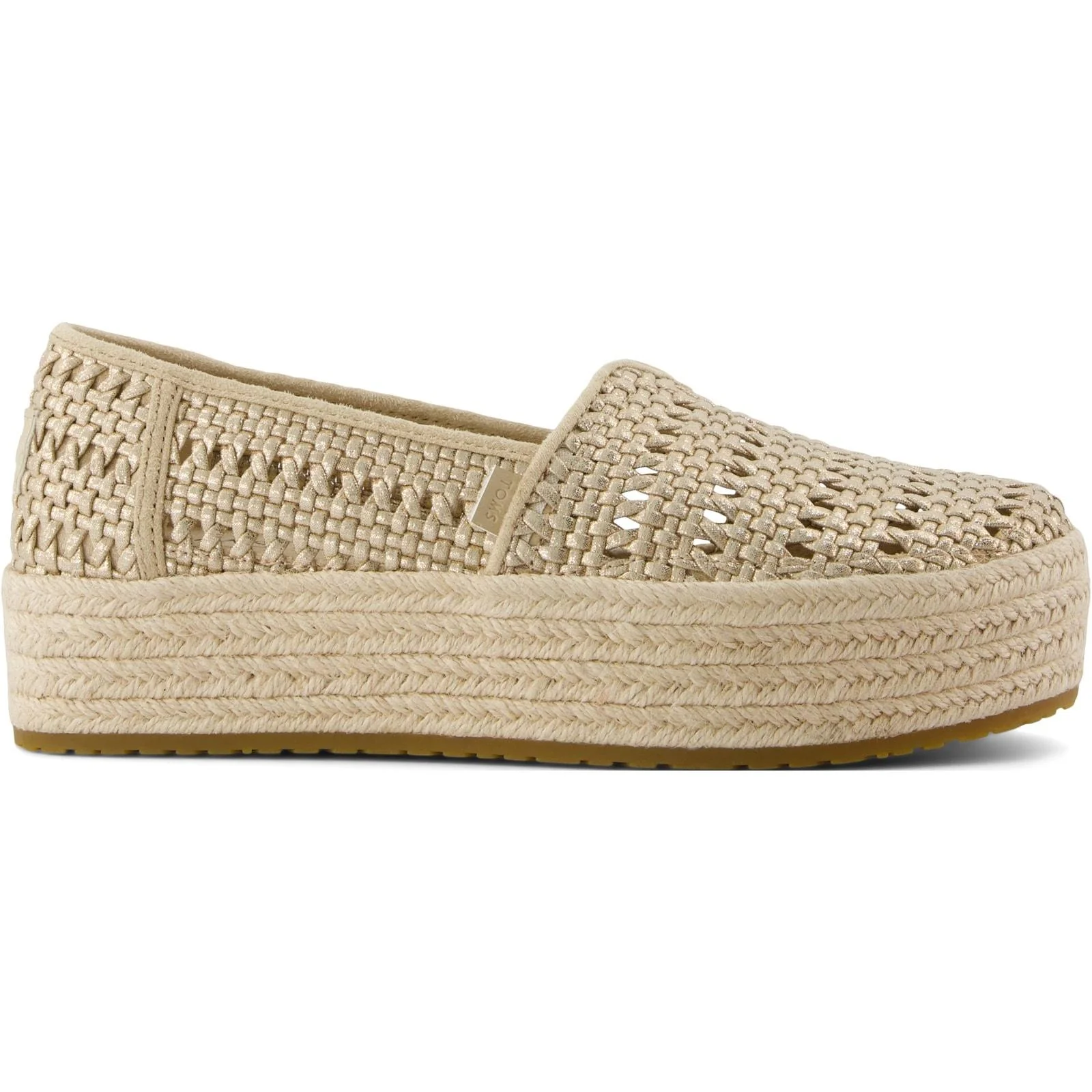 TOMS Womens Valencia Espadrille Champagne