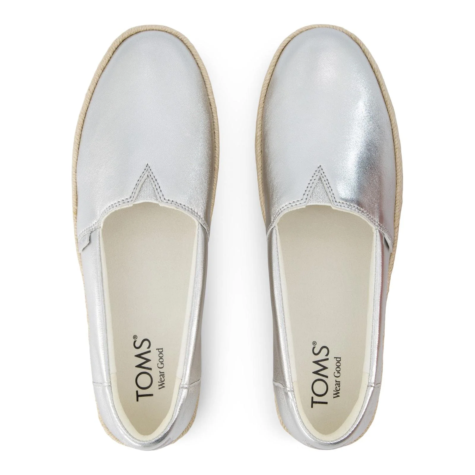 TOMS Womens Valencia Shoe Silver - Image 4