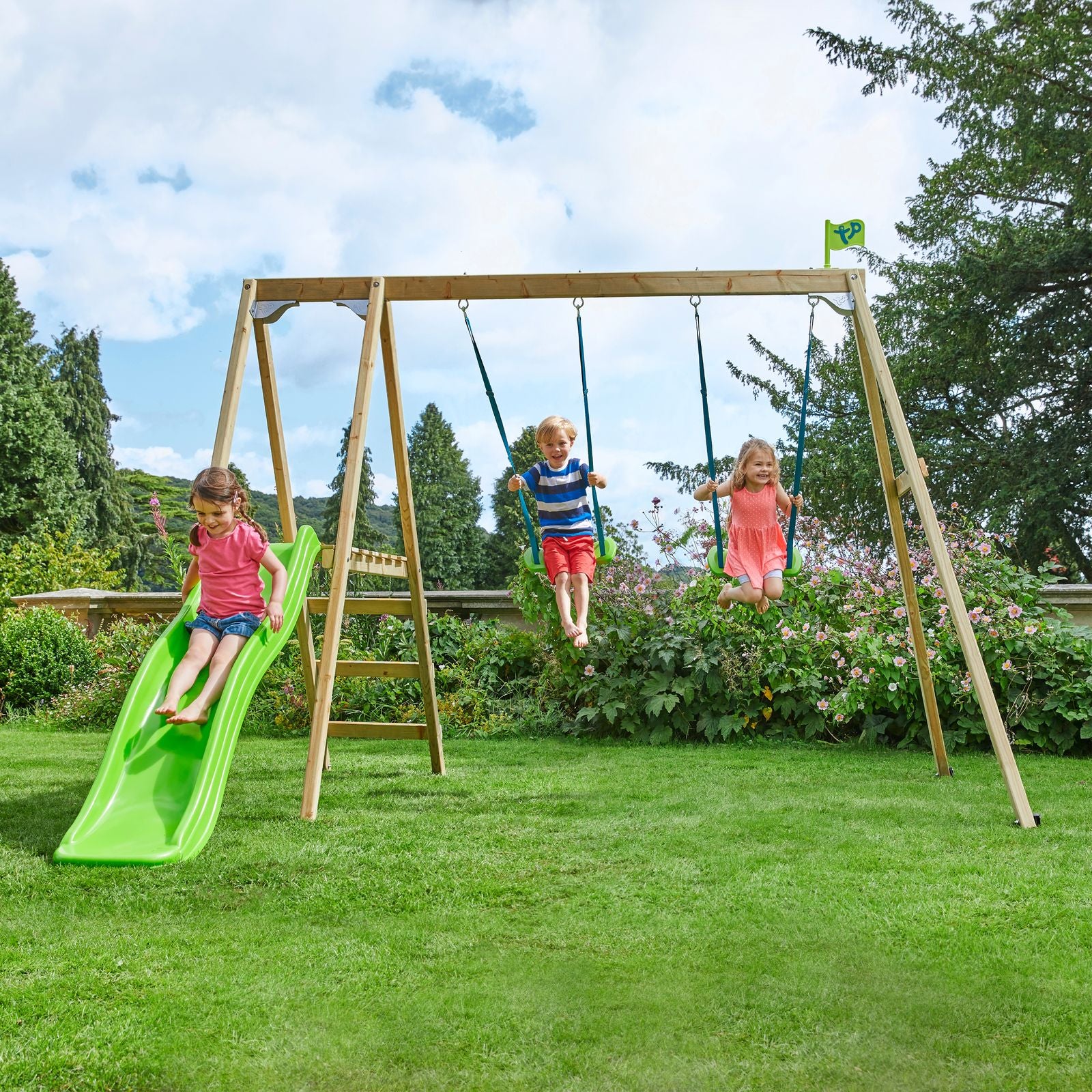 TP Toys Forest Double Multiplay Swing and Slide Set