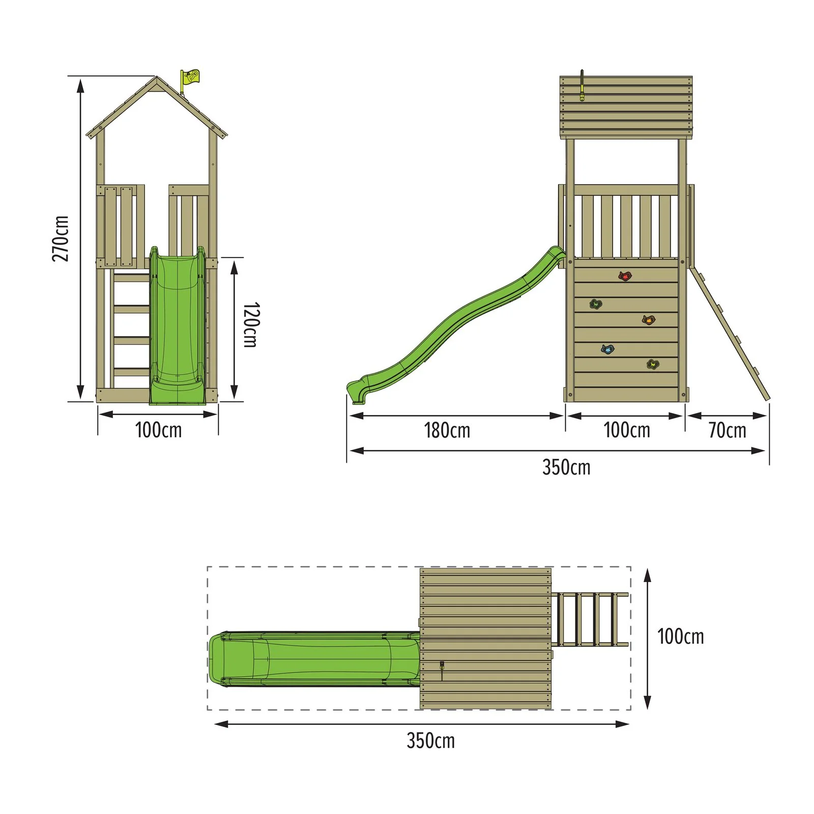 TP Toys Skywood Playtower with Ripple Slide - Image 6