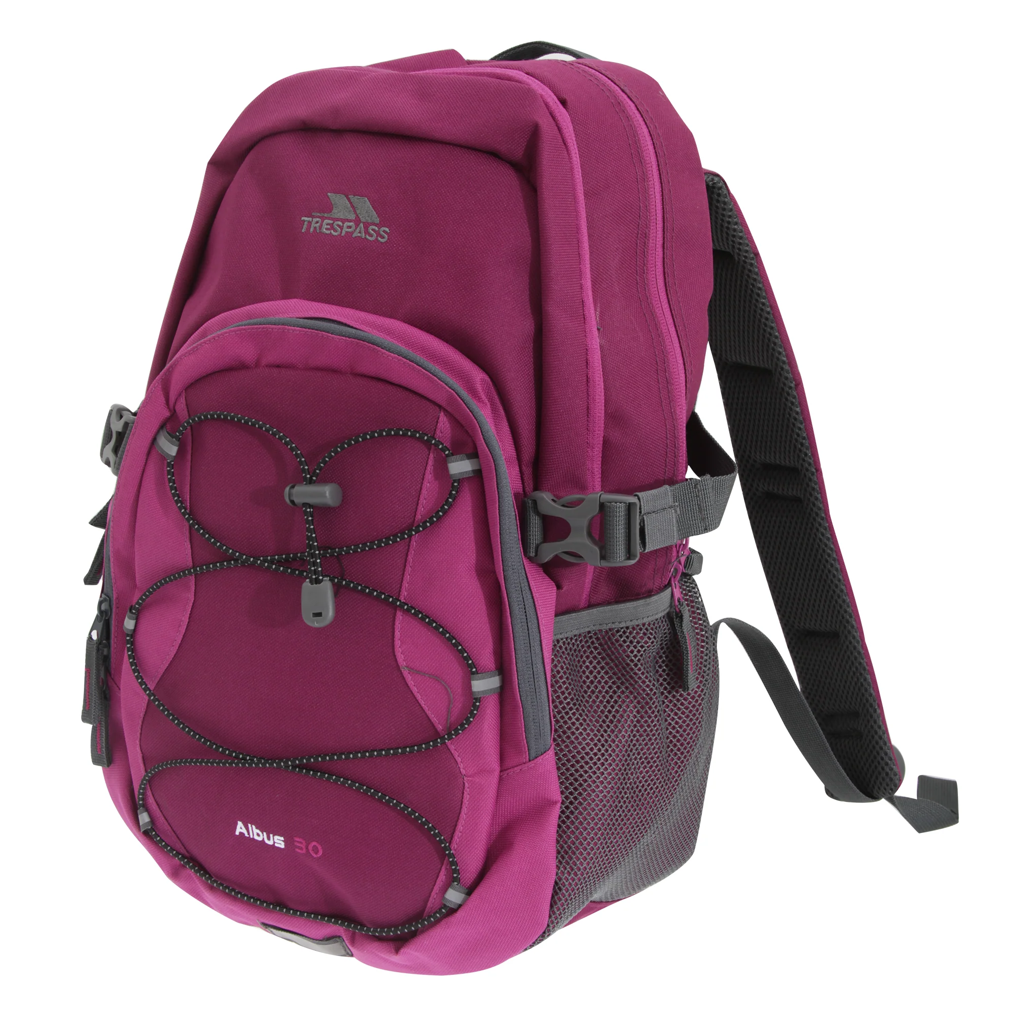 Trespass Albus 30 Litre Casual Rucksack/Backpack Grape Wine - Image 3