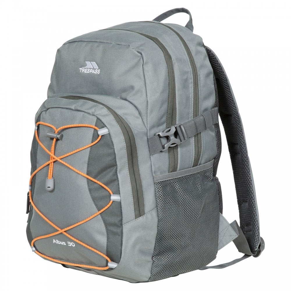 Trespass Albus 30 Litre Casual Rucksack/Backpack Olive/Orange - Image 3