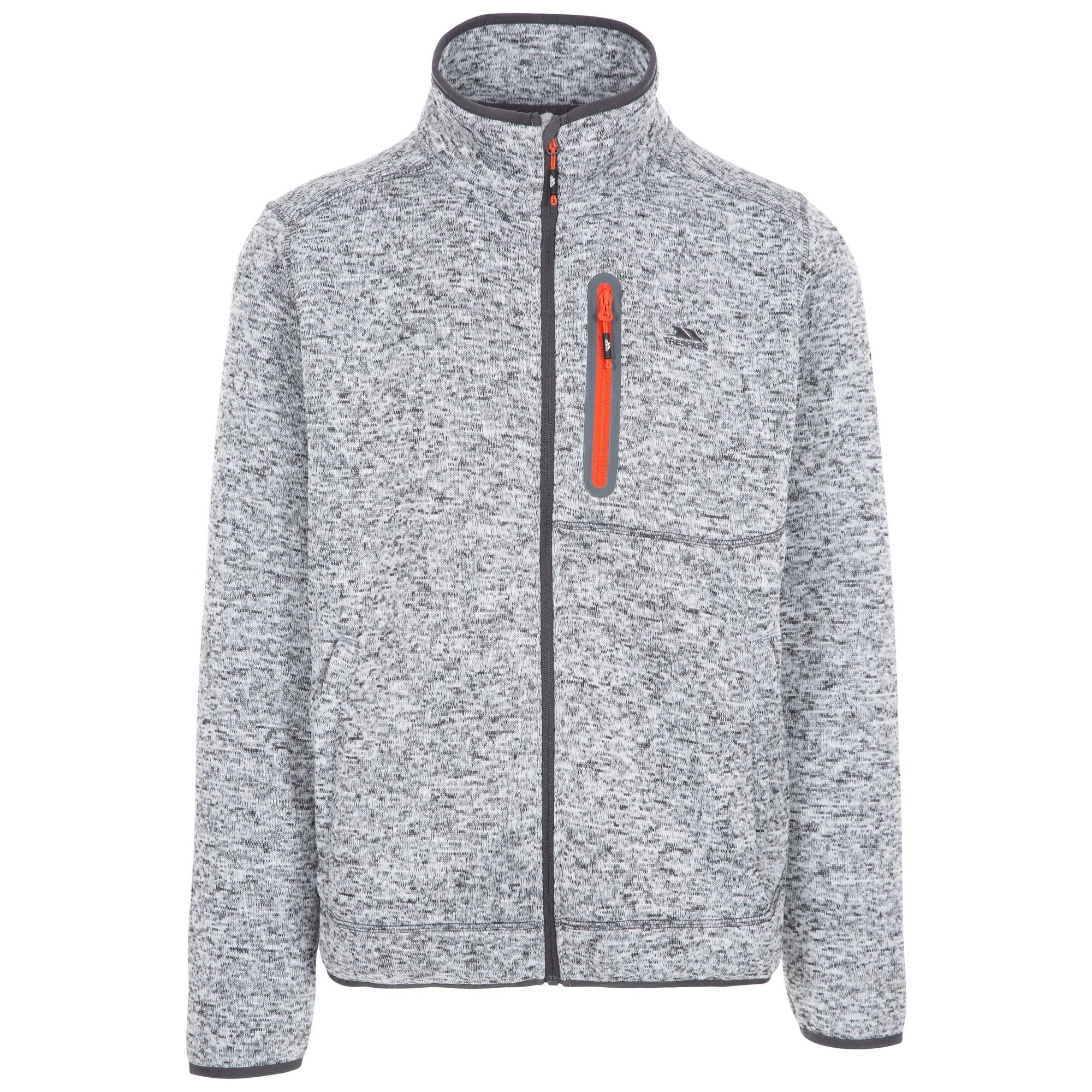 Trespass Mens Bingham Fleece Jacket Grey Marl - Image 2