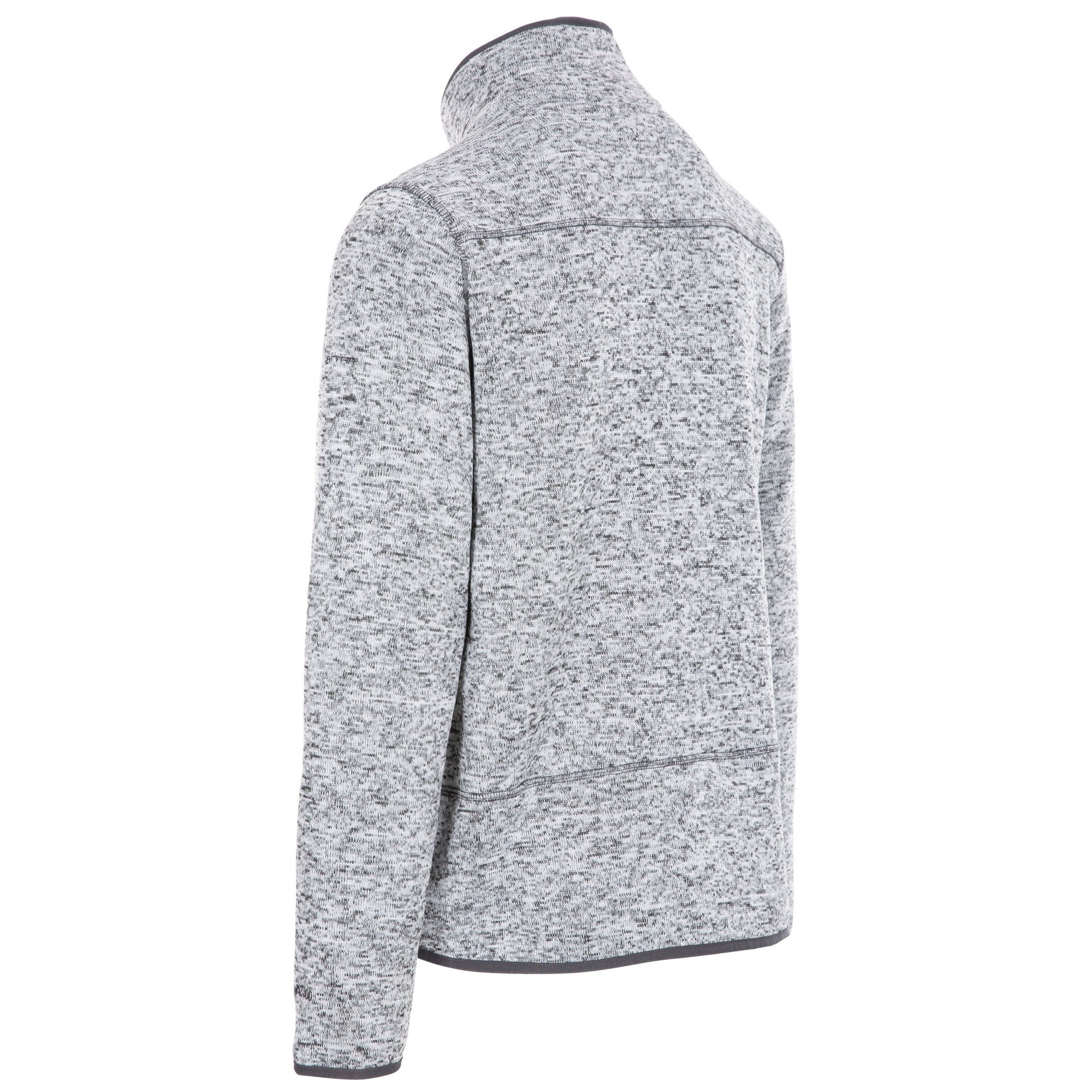 Trespass Mens Bingham Fleece Jacket Grey Marl - Image 3
