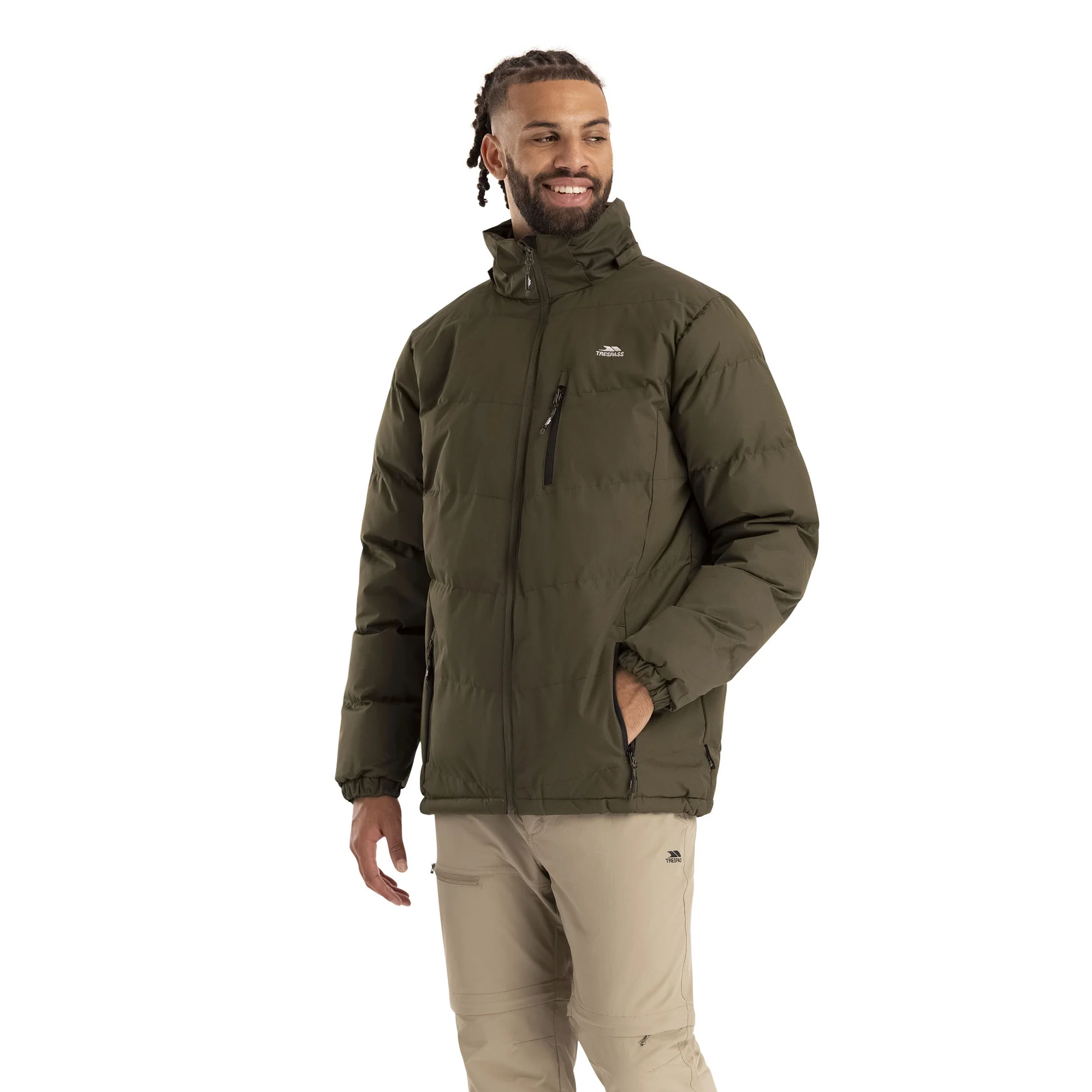 Trespass Mens Blustery Padded Jacket Dark Vine - Image 3