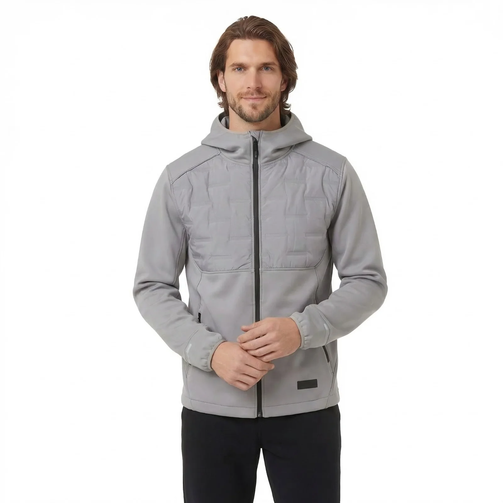 Trespass Mens Bolfort Active Hybrid Jacket Platinum