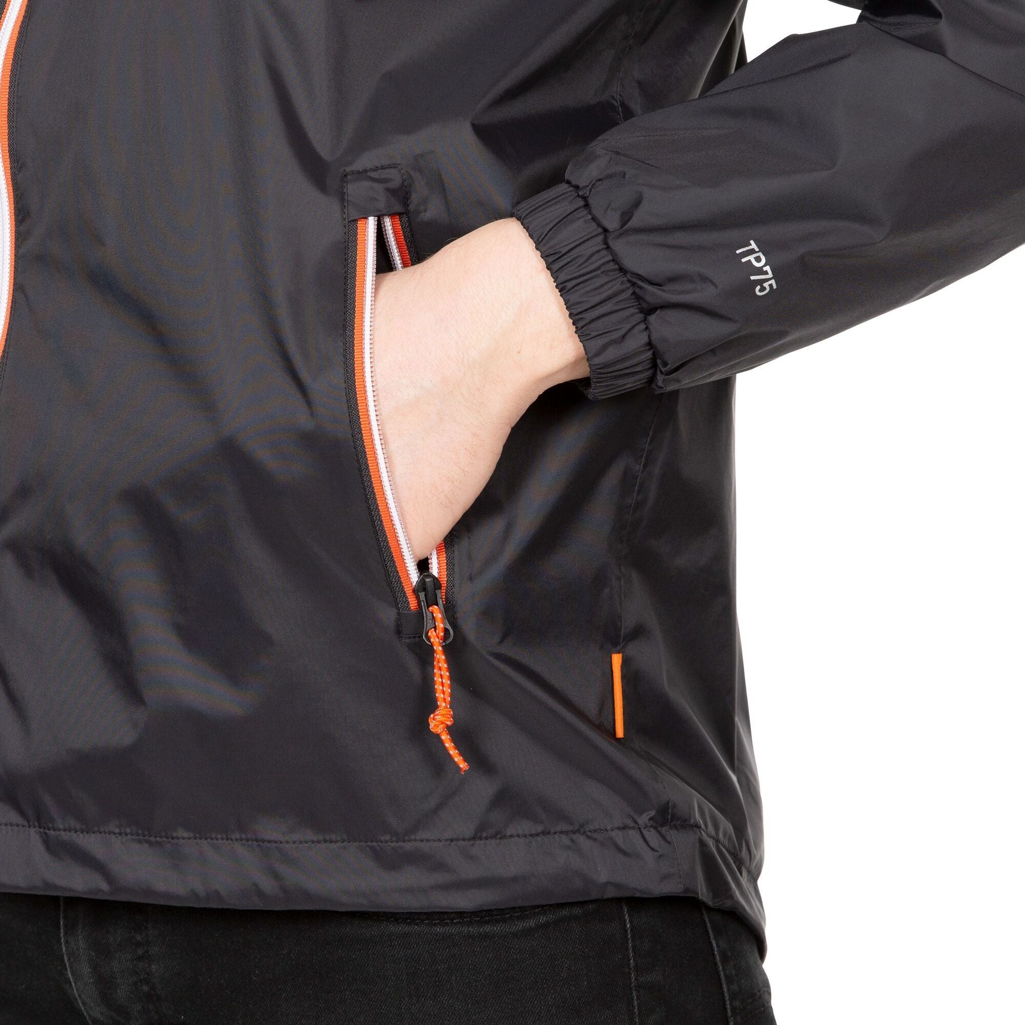 Trespass Mens Briar Waterproof Jacket Black - Image 5