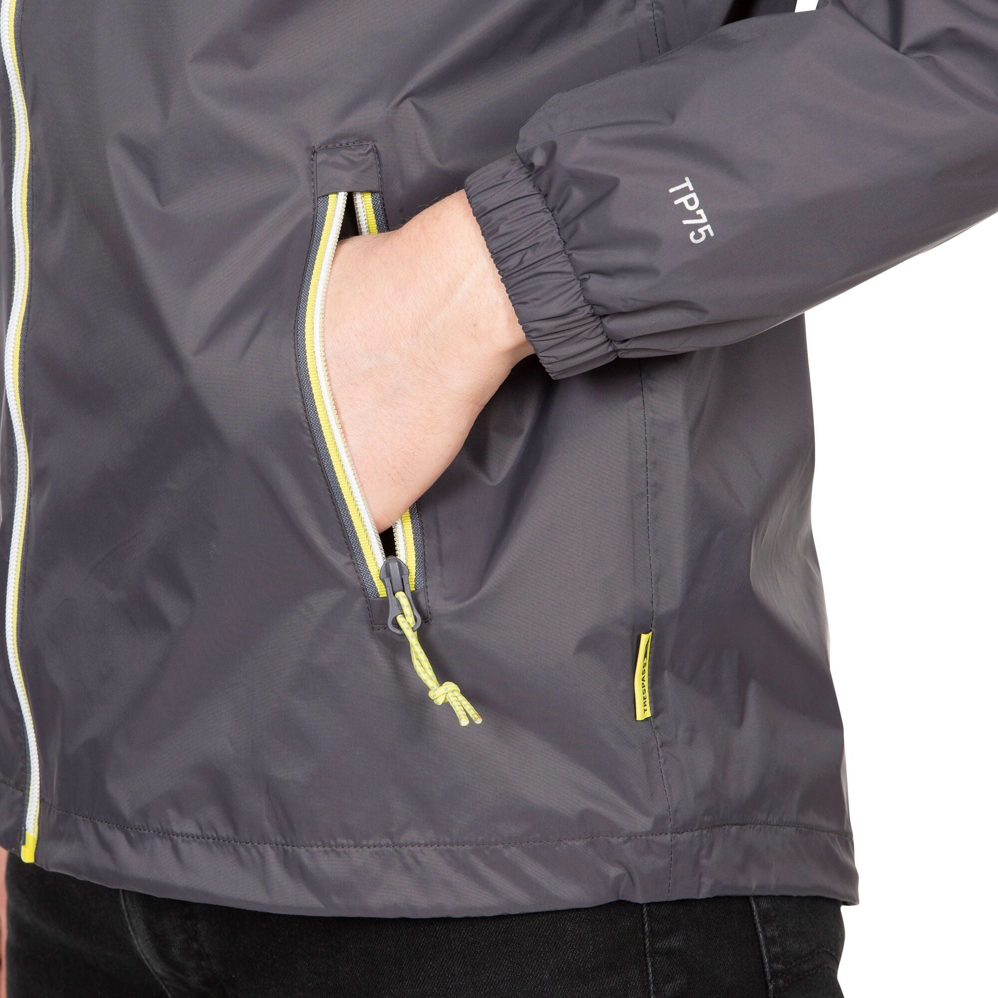 Trespass Mens Briar Waterproof Jacket Carbon - Image 4