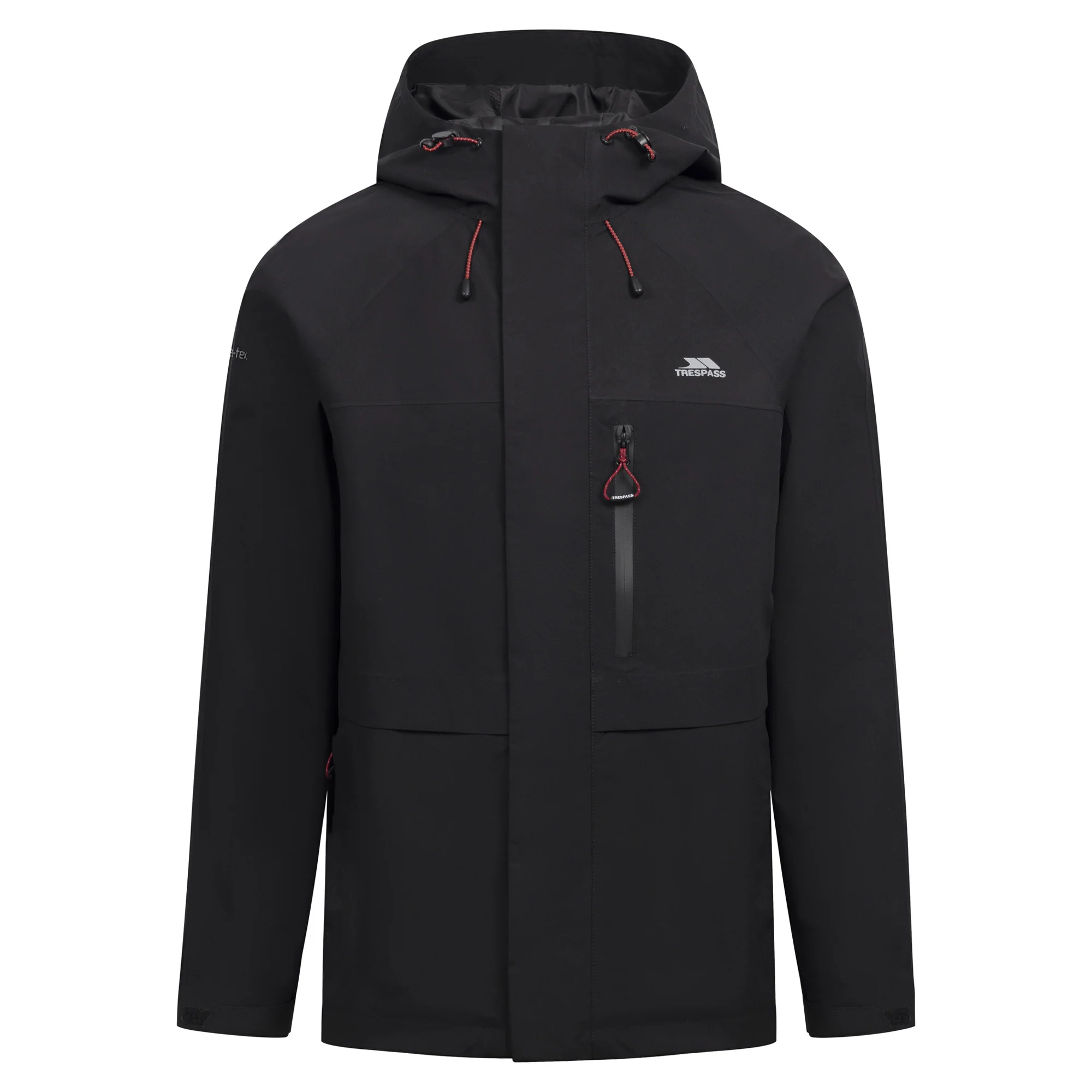 Trespass Mens Carnish Waterproof Jacket Black - Image 3