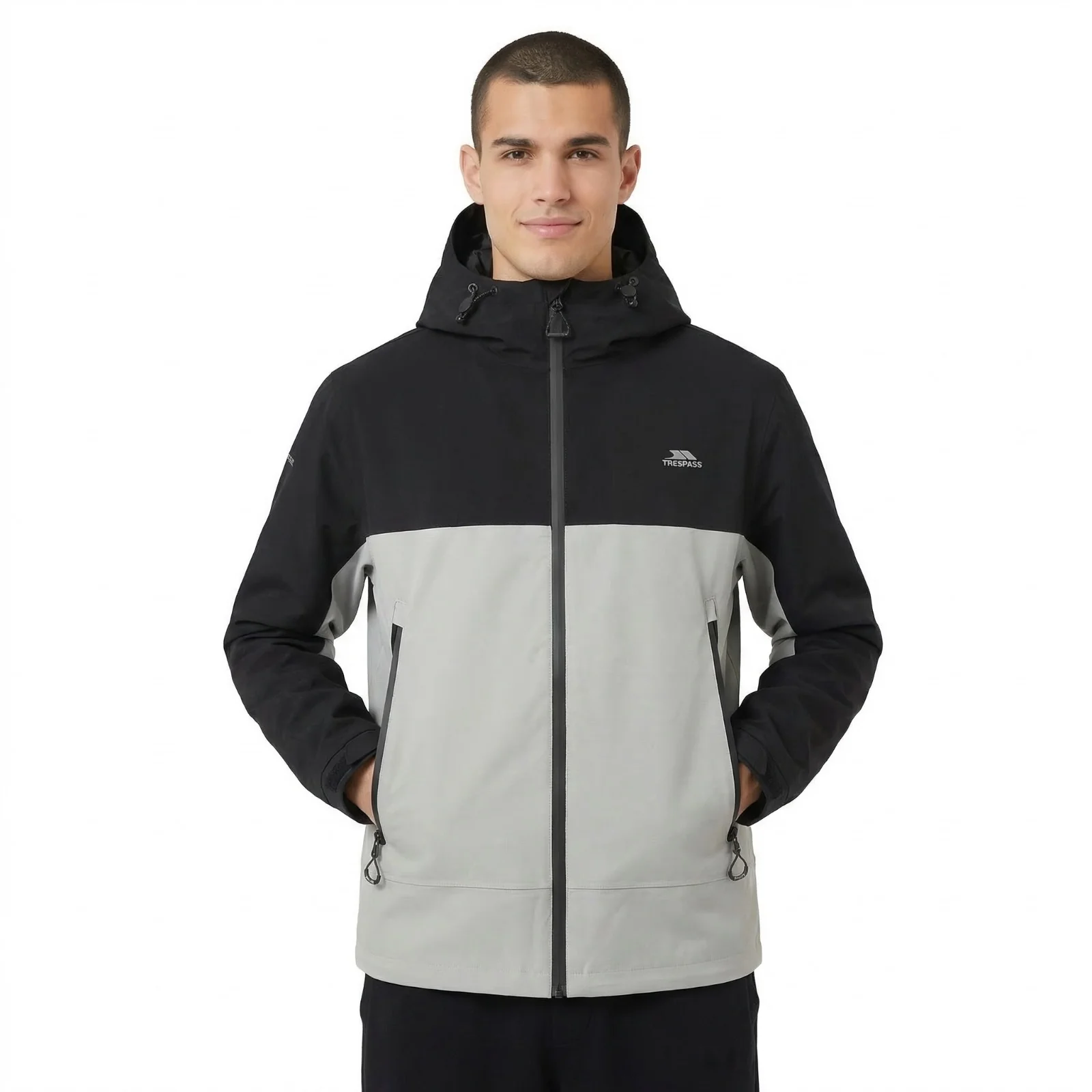 Trespass Mens Ewen Waterproof Jacket Black
