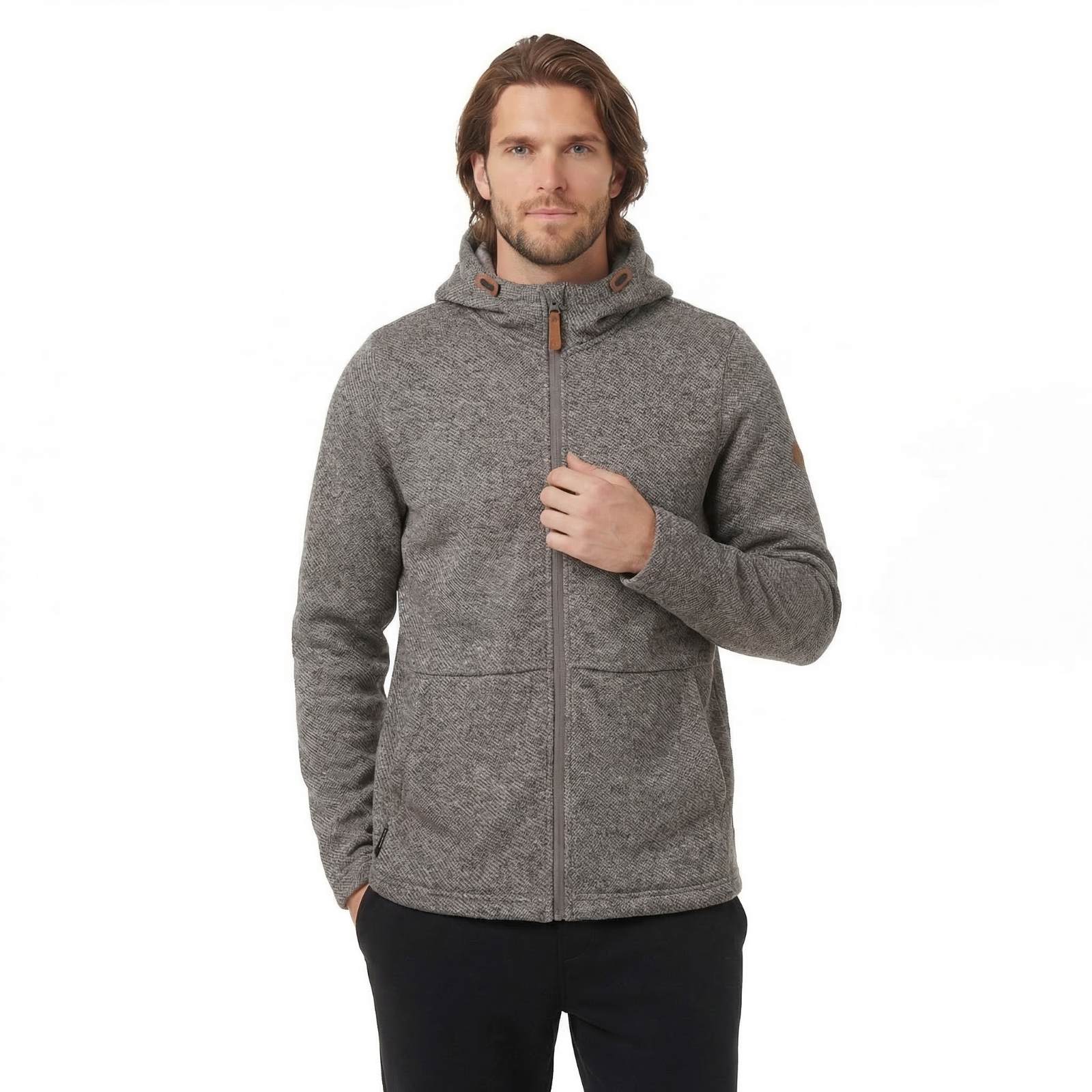 Trespass Mens Faddiley Hoodie Grey Marl