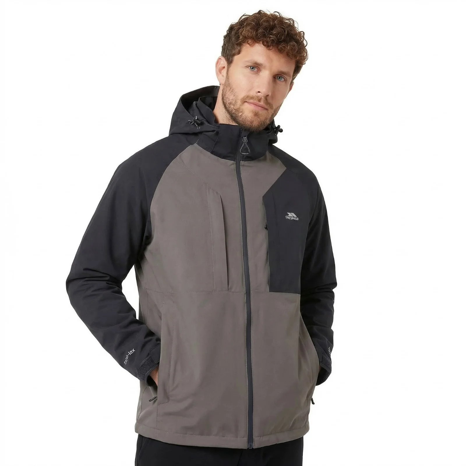 Trespass Mens Fala Outdoor Jacket Storm Grey